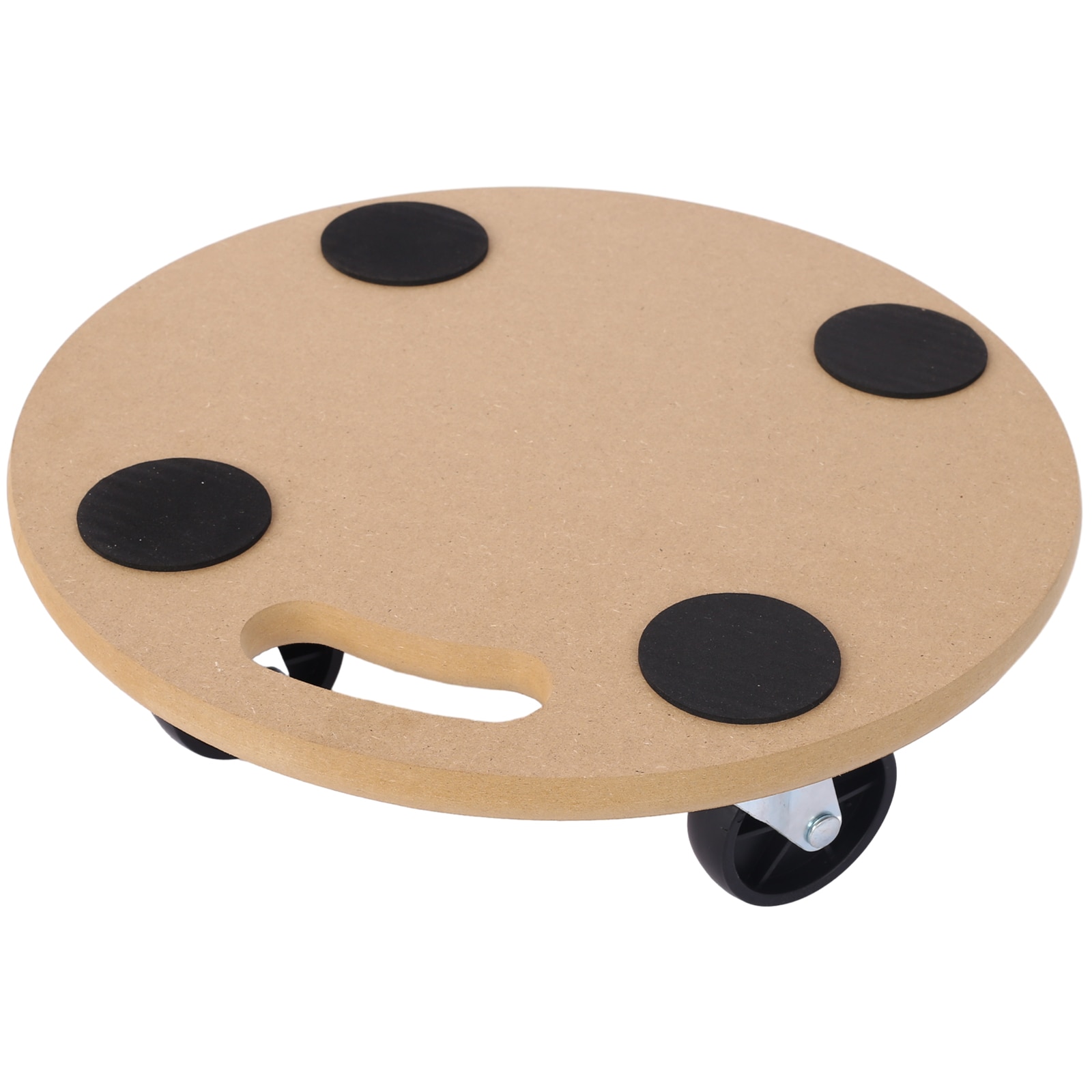 Carretilla para muebles de madera marrón de 4 ruedas con capacidad de 500 libras W4651103