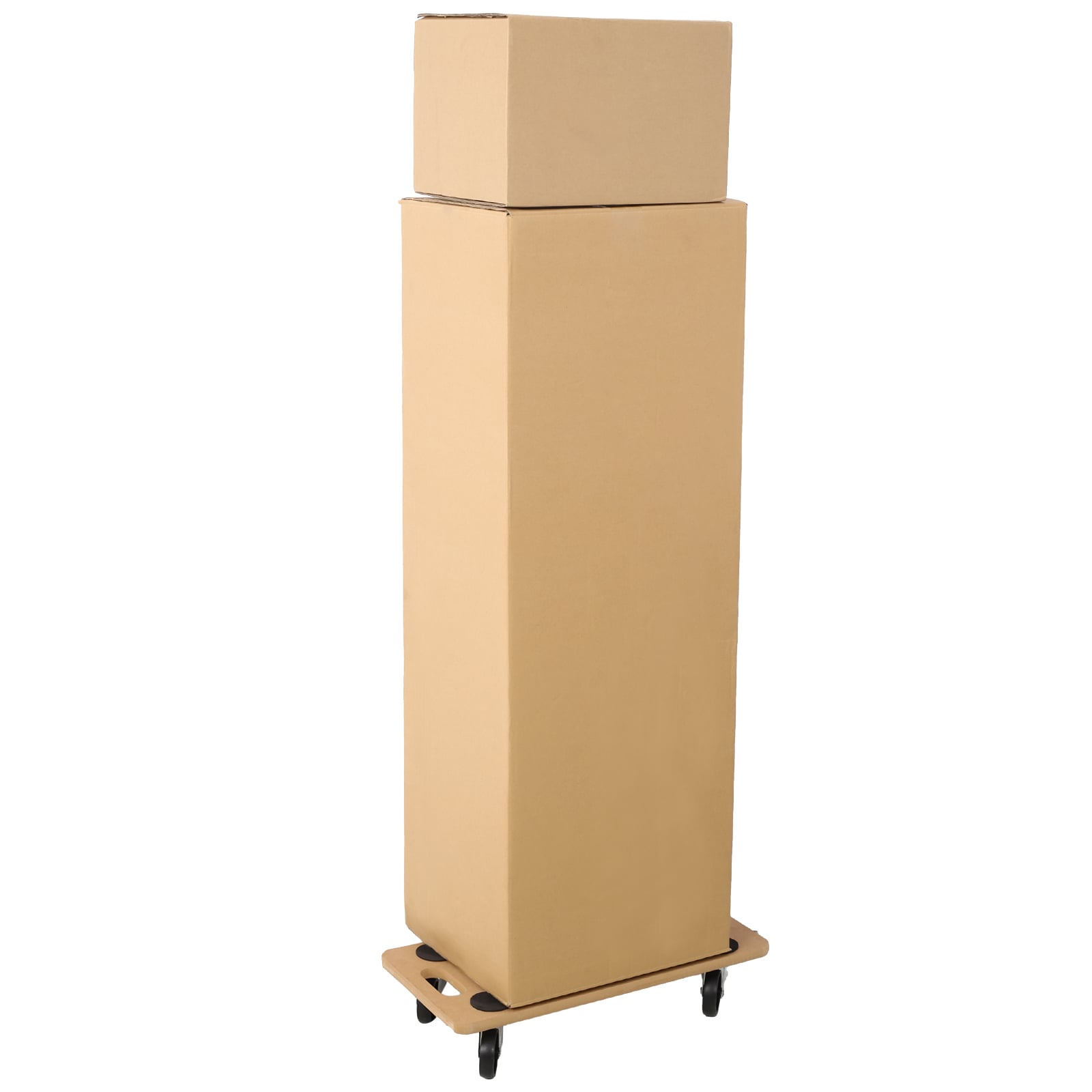 Carretilla para muebles de madera color café con capacidad de 500 libras y 4 ruedas Maocao Hoom FZ77450