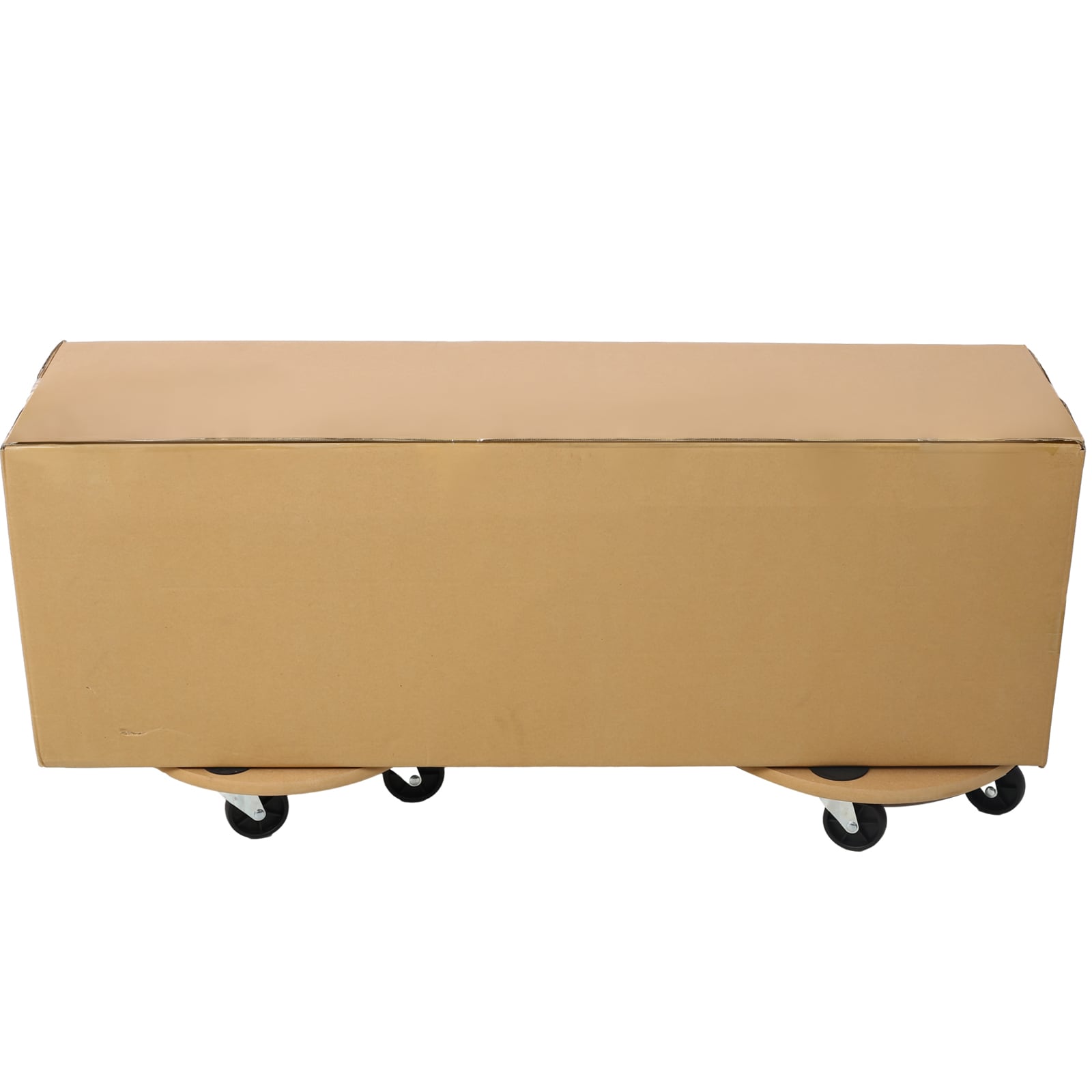 Plataforma para muebles de madera marrón Maocao Hoom de 500 libras de capacidad con 4 ruedas FZ77452