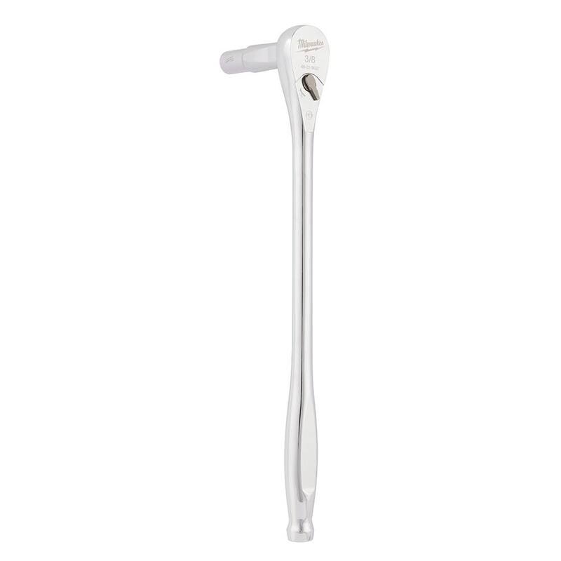 Juego de herramientas mecánicas con trinquete y dado de 3/8 de pulgada de Milwaukee con trinquete extendido de 12 pulgadas de 90 dientes (29 piezas) - 48-22-9408-48-22-9037