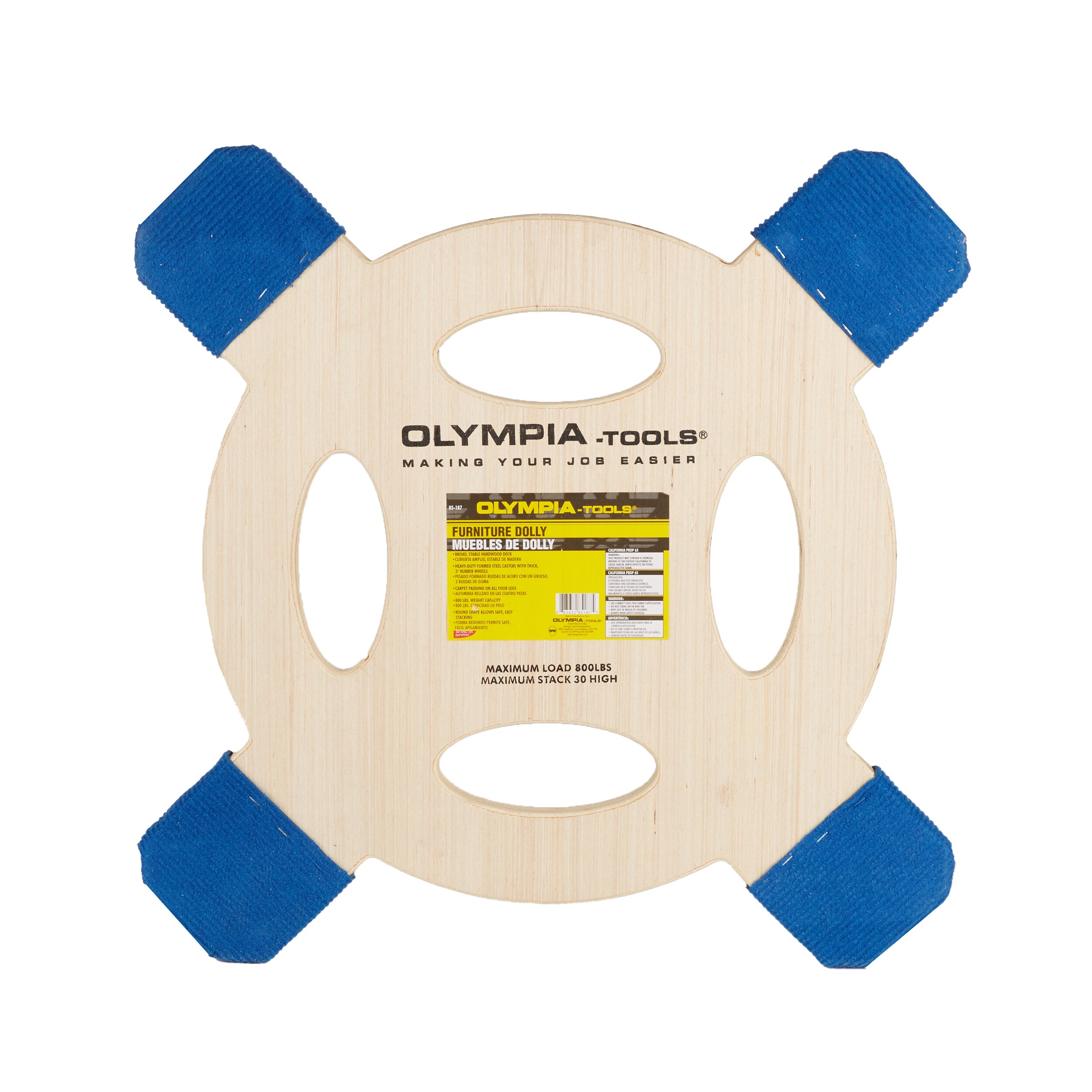 Carretilla para muebles de madera con capacidad de 800 lbs y 4 ruedas, varios colores/acabados