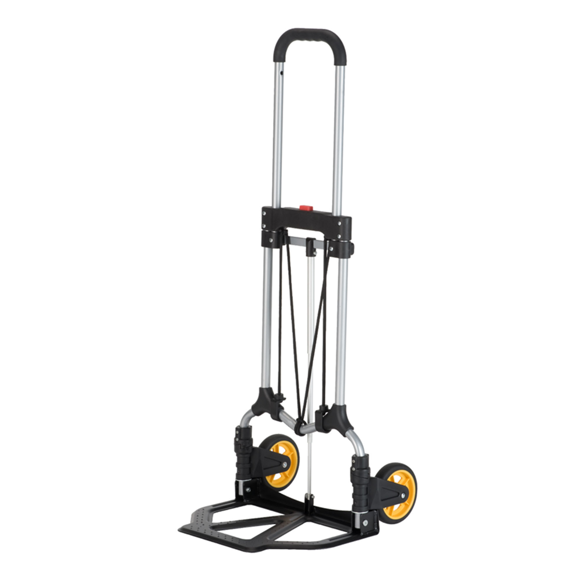 Carretilla de mano plegable MAGNA CART con ruedas retráctiles, capacidad de 160 libras, amarilla/negra 318074