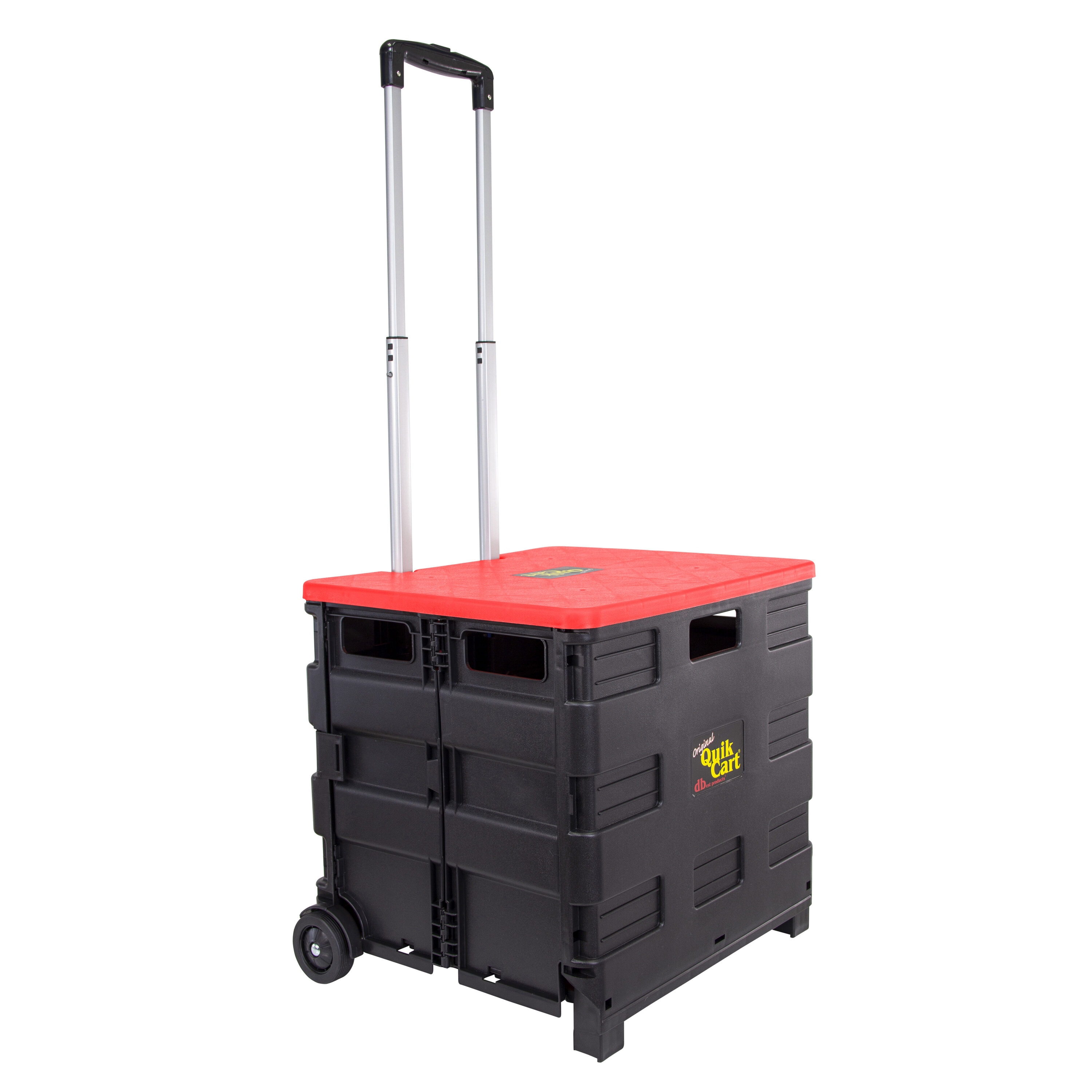Carrito de polipropileno rojo de 2 ruedas con capacidad de 80 libras de dbest products 01-681MB