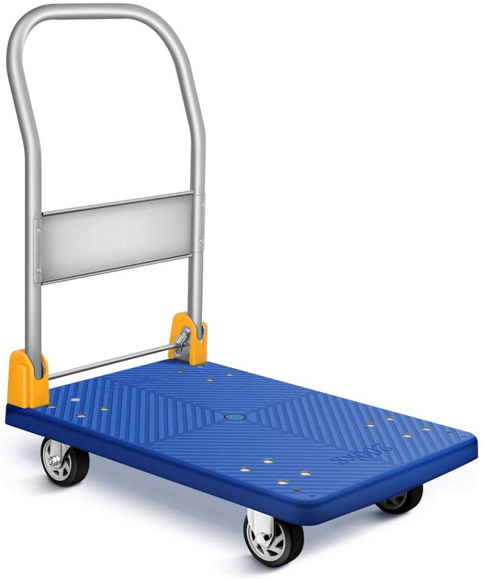 Carretilla de plataforma de servicio estándar de acero azul Maocao Hoom con capacidad de 440 lb y 5 ruedas BH-DJ-7864