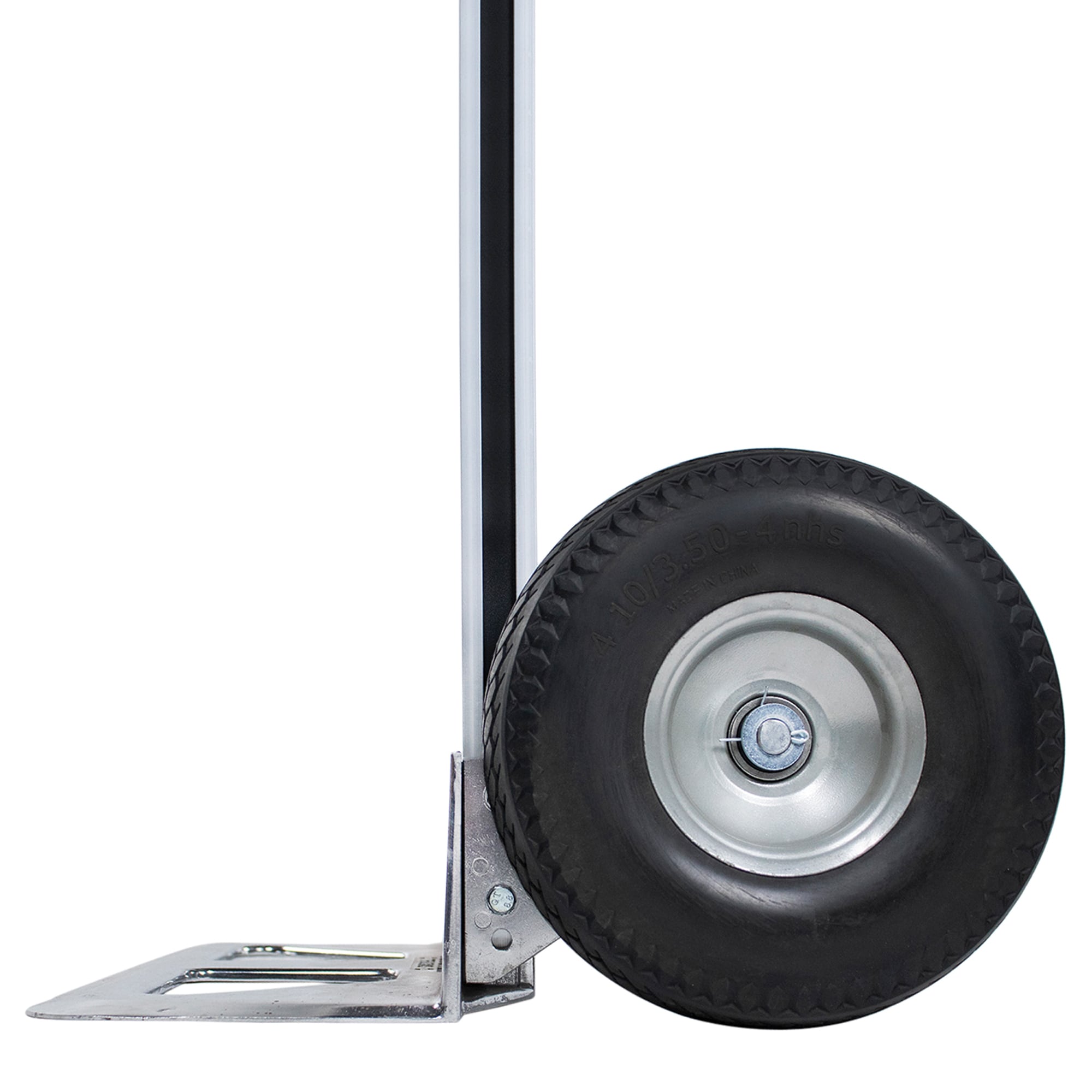 Carretilla de mano resistente de aluminio plateado de dos ruedas con capacidad de 660 libras Monster Trucks MT10008