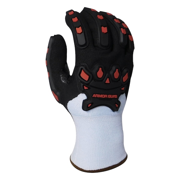 Guantes resistentes a cortes Armor Guys, Nivel de corte A4, 13g, Azul claro/Negro/Rojo, XXL - 04-314-XXL