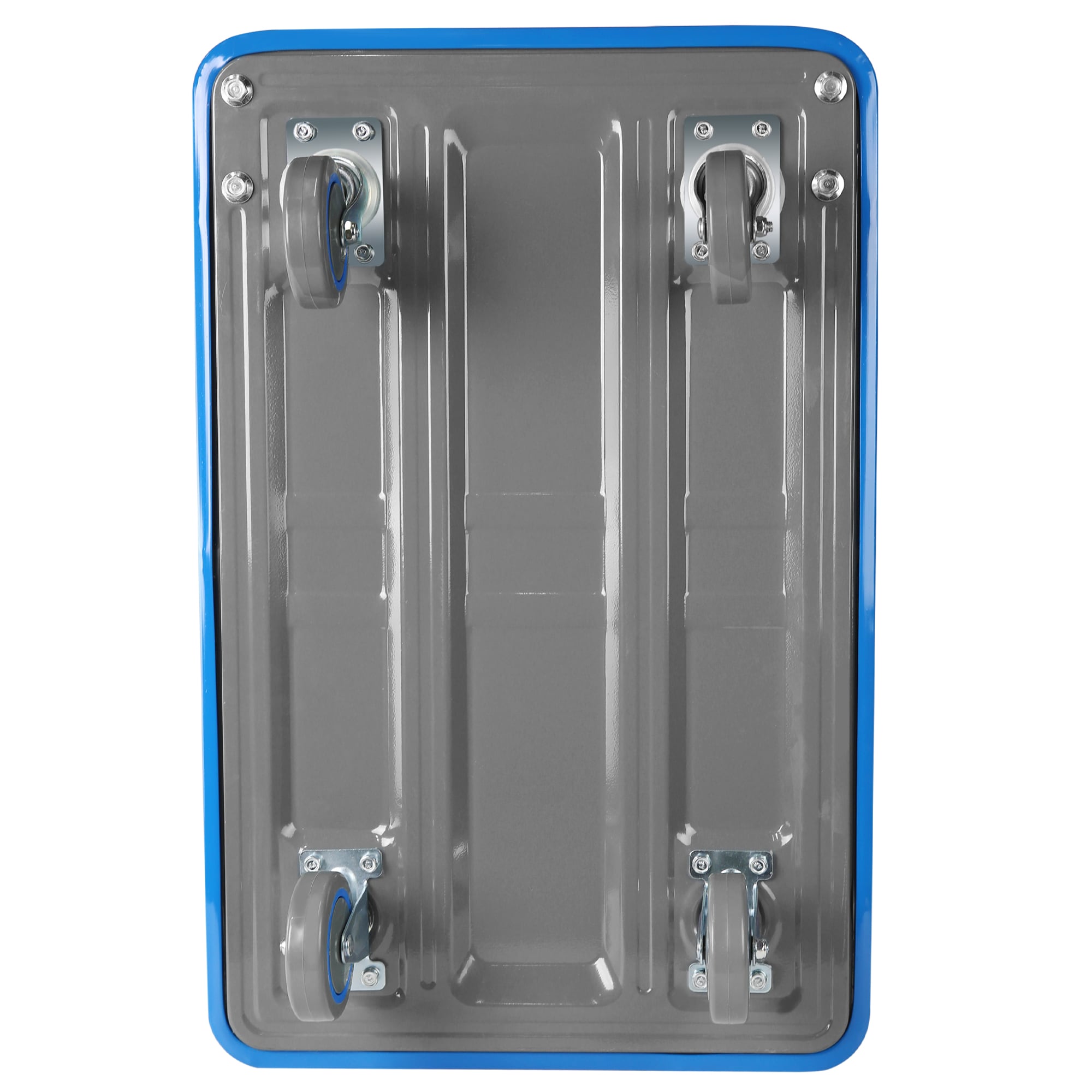 Carretilla plegable de plástico azul de 4 ruedas con capacidad de 330 lb Siavonce FZ-D0102HRIM98