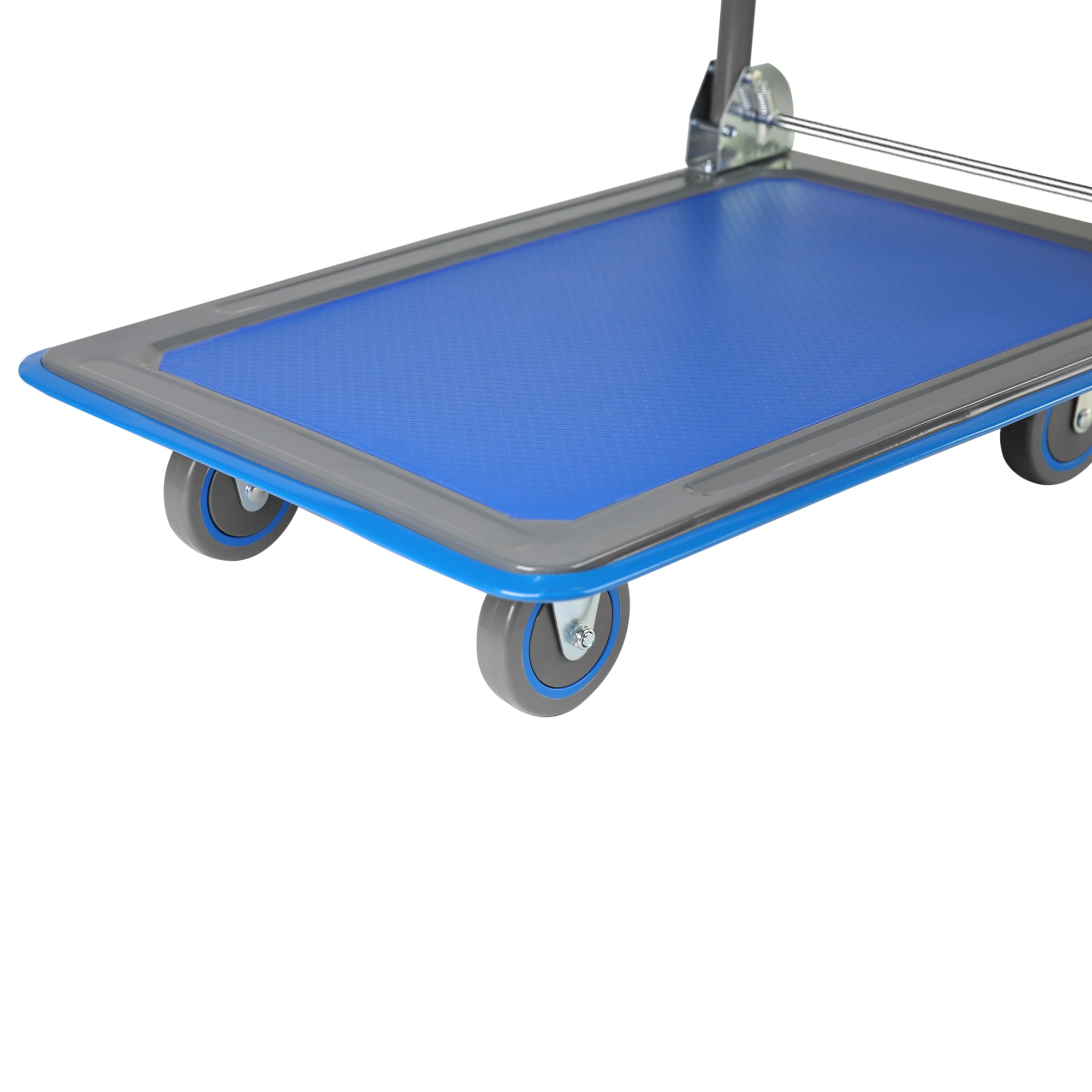 Carretilla plegable de plástico azul de 4 ruedas con capacidad de 330 lb Siavonce FZ-D0102HRIM98