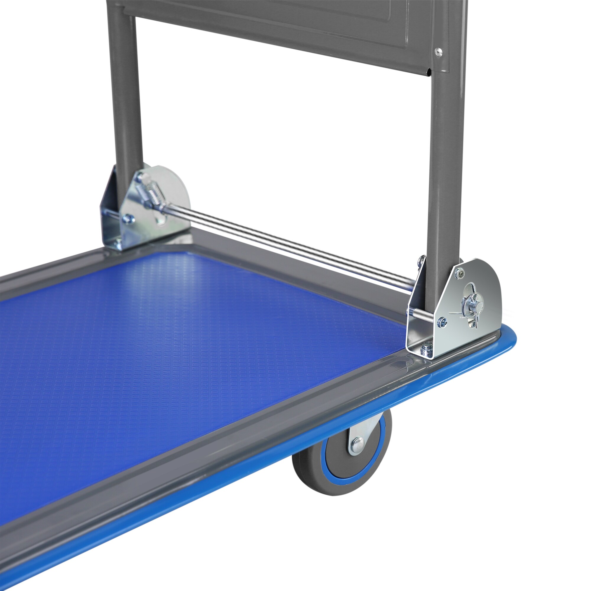 Carretilla plegable de plástico azul de 4 ruedas con capacidad de 330 lb Siavonce FZ-D0102HRIM98