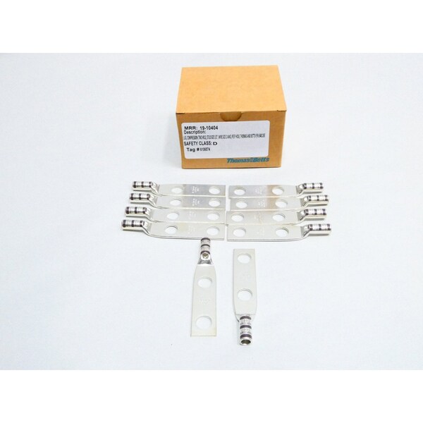 Kit de empalme de cable con 10 terminales de compresión de 2 orificios y tubos termorretráctiles, paquete de 10 - 54811BEPH