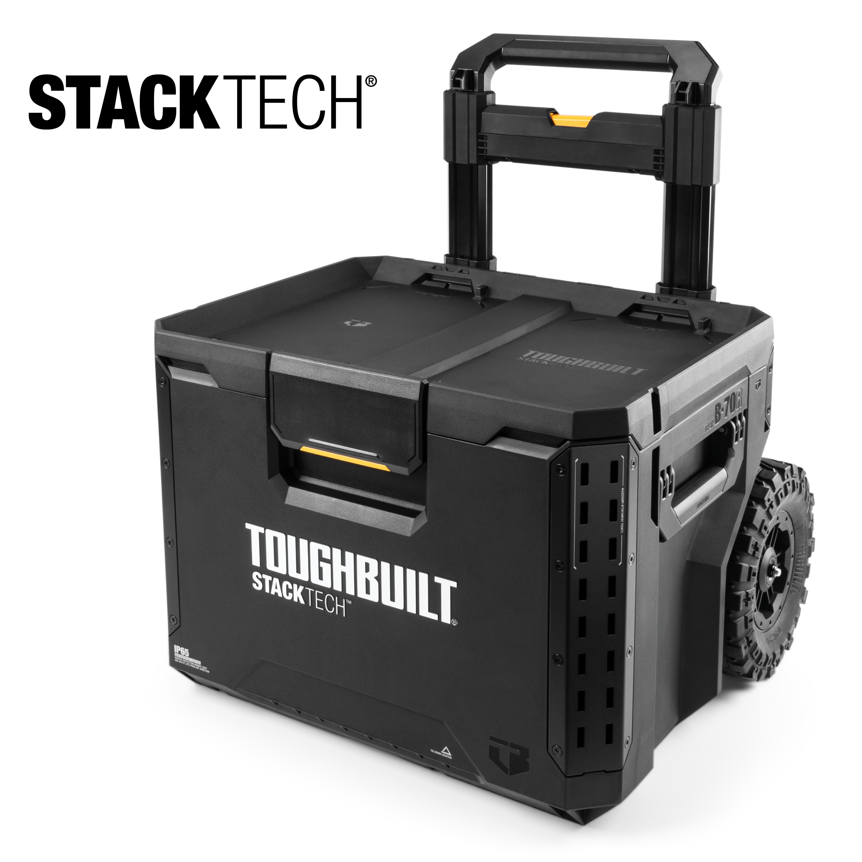 Caja de herramientas rodante de plástico/metal TOUGHBUILT STACKTECH 22.3 pulgadas de ancho x 26 pulgadas de alto x 19.7 pulgadas de profundidad TB-B1-B-70R