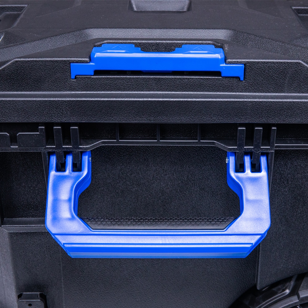 Caja de herramientas rodante de plástico negro Kobalt CASESTACK 21.5 pulg. An. x 26.7 pulg. Al. x 17.2 pulg. P KCS-RTBOX1-03