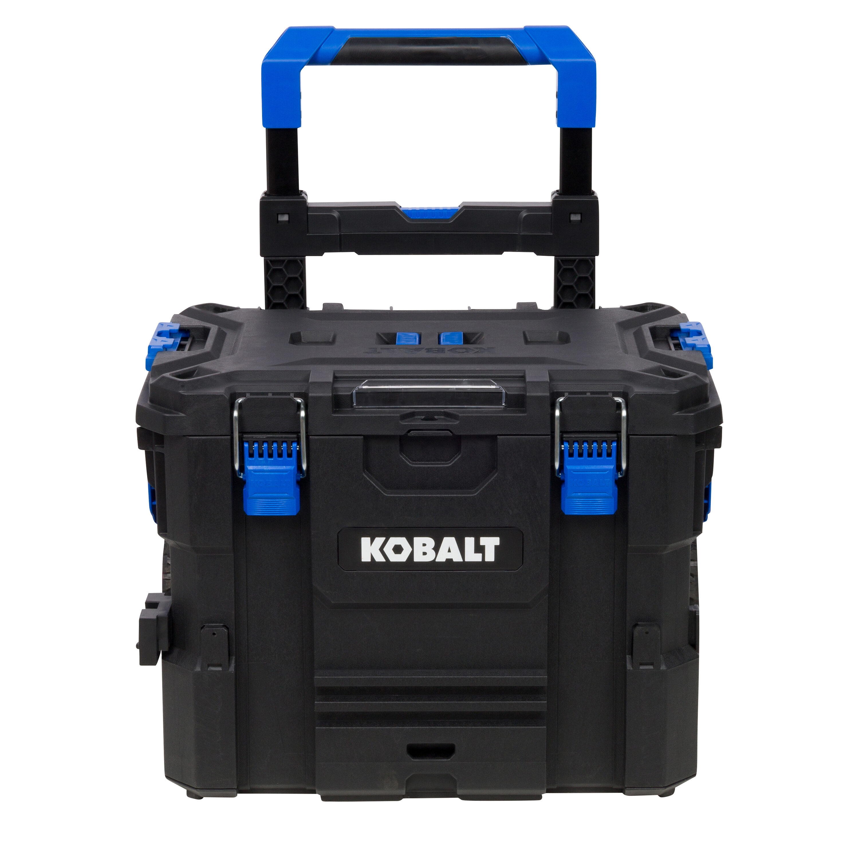 Caja de herramientas rodante de plástico negro Kobalt CASESTACK 21.5 pulg. An. x 26.7 pulg. Al. x 17.2 pulg. P KCS-RTBOX1-03