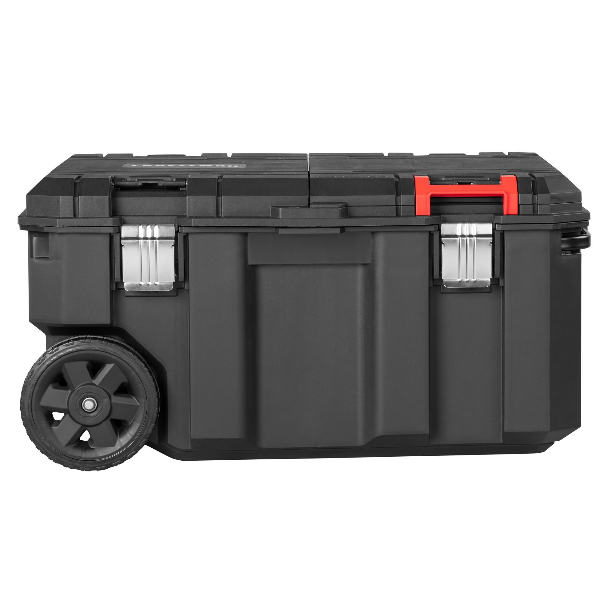 Caja de herramientas rodante Craftsmán Versastack de polipropileno negro de 30.4 pulgadas de ancho x 15.4 pulgadas de alto x 22 pulgadas de profundidad CMST17870