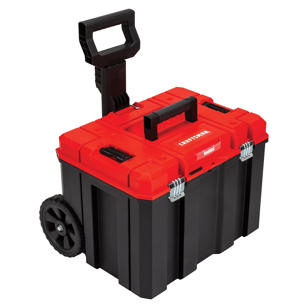 CRAFTSMAN VERSASTACK Caja de herramientas rodante de plástico rojo de 20 pulgadas de ancho por 39.0 pulgadas de alto por 17.0 pulgadas de profundidad CMST17835