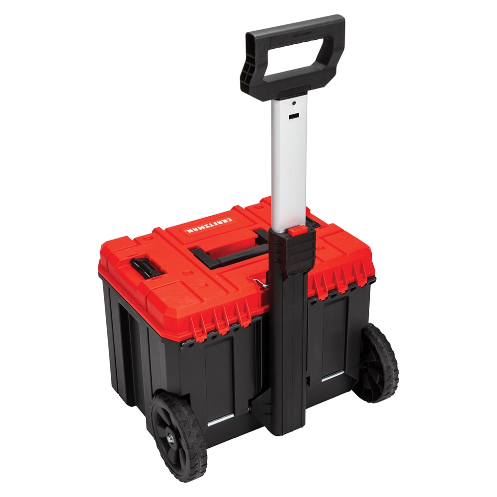 CRAFTSMAN VERSASTACK Caja de herramientas rodante de plástico rojo de 20 pulgadas de ancho por 39.0 pulgadas de alto por 17.0 pulgadas de profundidad CMST17835