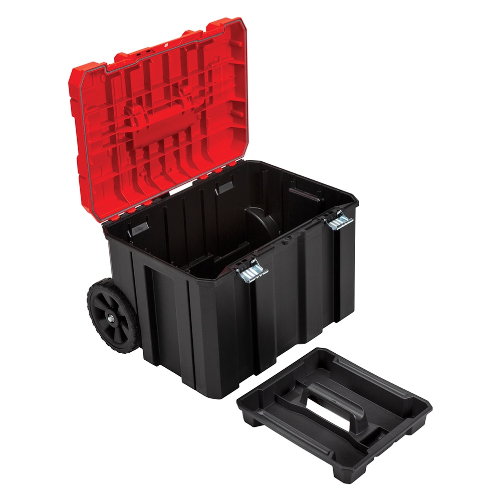 CRAFTSMAN VERSASTACK Caja de herramientas rodante de plástico rojo de 20 pulgadas de ancho por 39.0 pulgadas de alto por 17.0 pulgadas de profundidad CMST17835