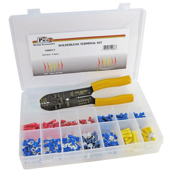 Kit de Terminales sin Soldadura Pico con Herramienta #0300T - 230 Piezas - 0003-T