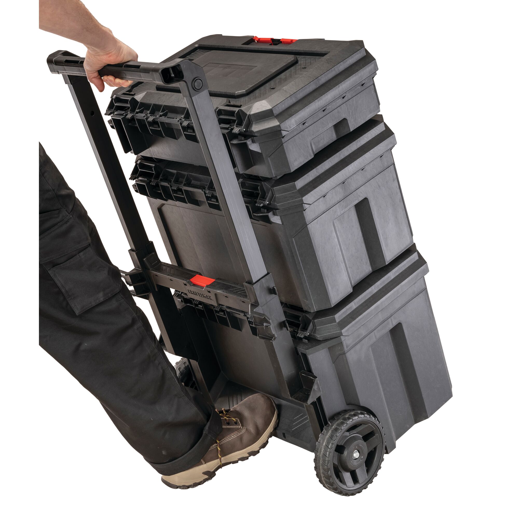 Caja de herramientas rodante de espuma estructural negra CRAFTSMAN TRADESTACK de 22.5 pulgadas de ancho x 23.625 pulgadas de alto x 18 pulgadas de profundidad CMST21445