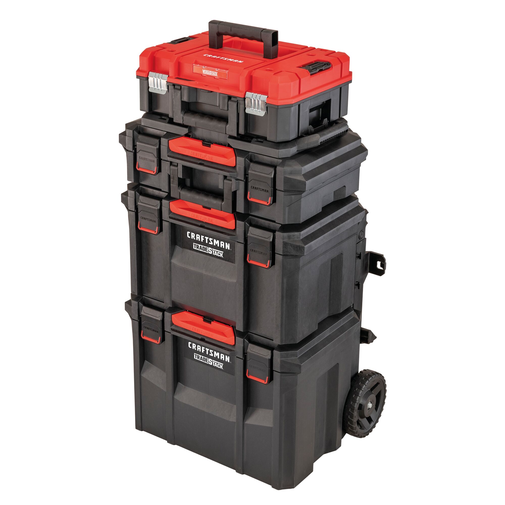 Caja de herramientas rodante de espuma estructural negra CRAFTSMAN TRADESTACK de 22.5 pulgadas de ancho x 23.625 pulgadas de alto x 18 pulgadas de profundidad CMST21445