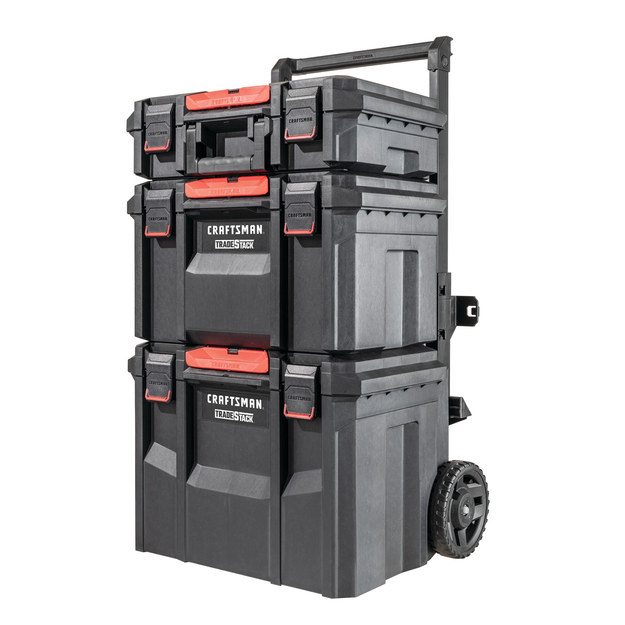 Caja de herramientas rodante de espuma estructural negra CRAFTSMAN TRADESTACK de 22.5 pulgadas de ancho x 23.625 pulgadas de alto x 18 pulgadas de profundidad CMST21445