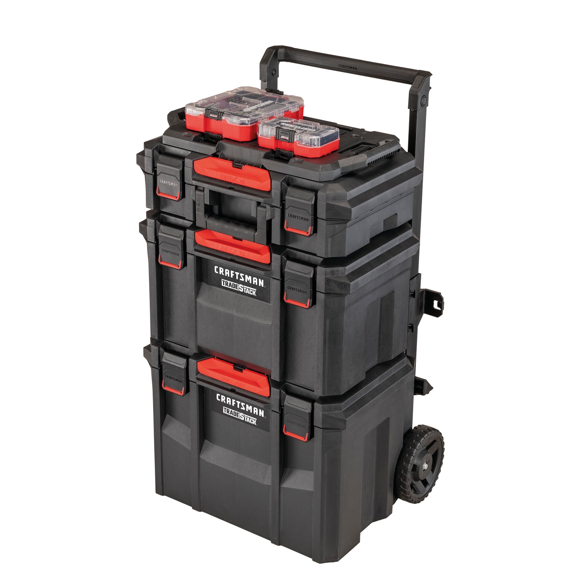 Caja de herramientas rodante de espuma estructural negra CRAFTSMAN TRADESTACK de 22.5 pulgadas de ancho x 23.625 pulgadas de alto x 18 pulgadas de profundidad CMST21445