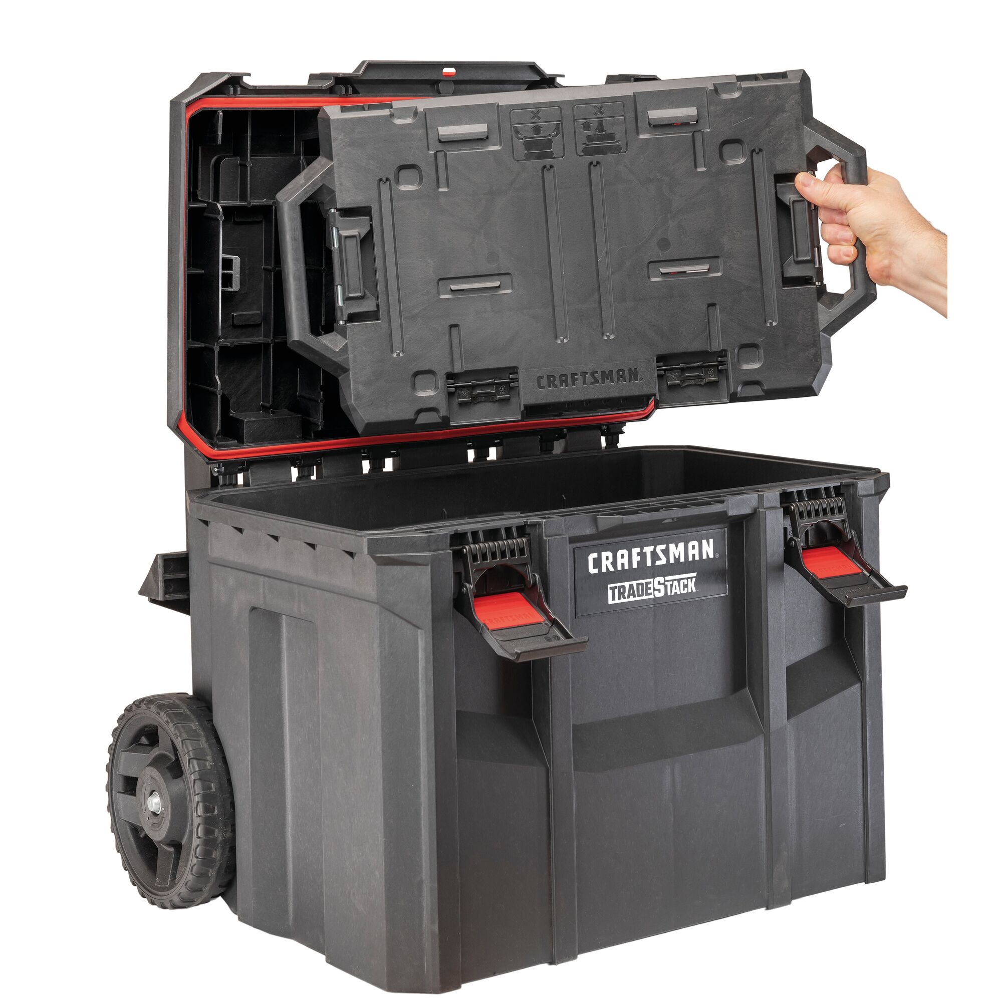 Caja de herramientas rodante de espuma estructural negra CRAFTSMAN TRADESTACK de 22.5 pulgadas de ancho x 23.625 pulgadas de alto x 18 pulgadas de profundidad CMST21445