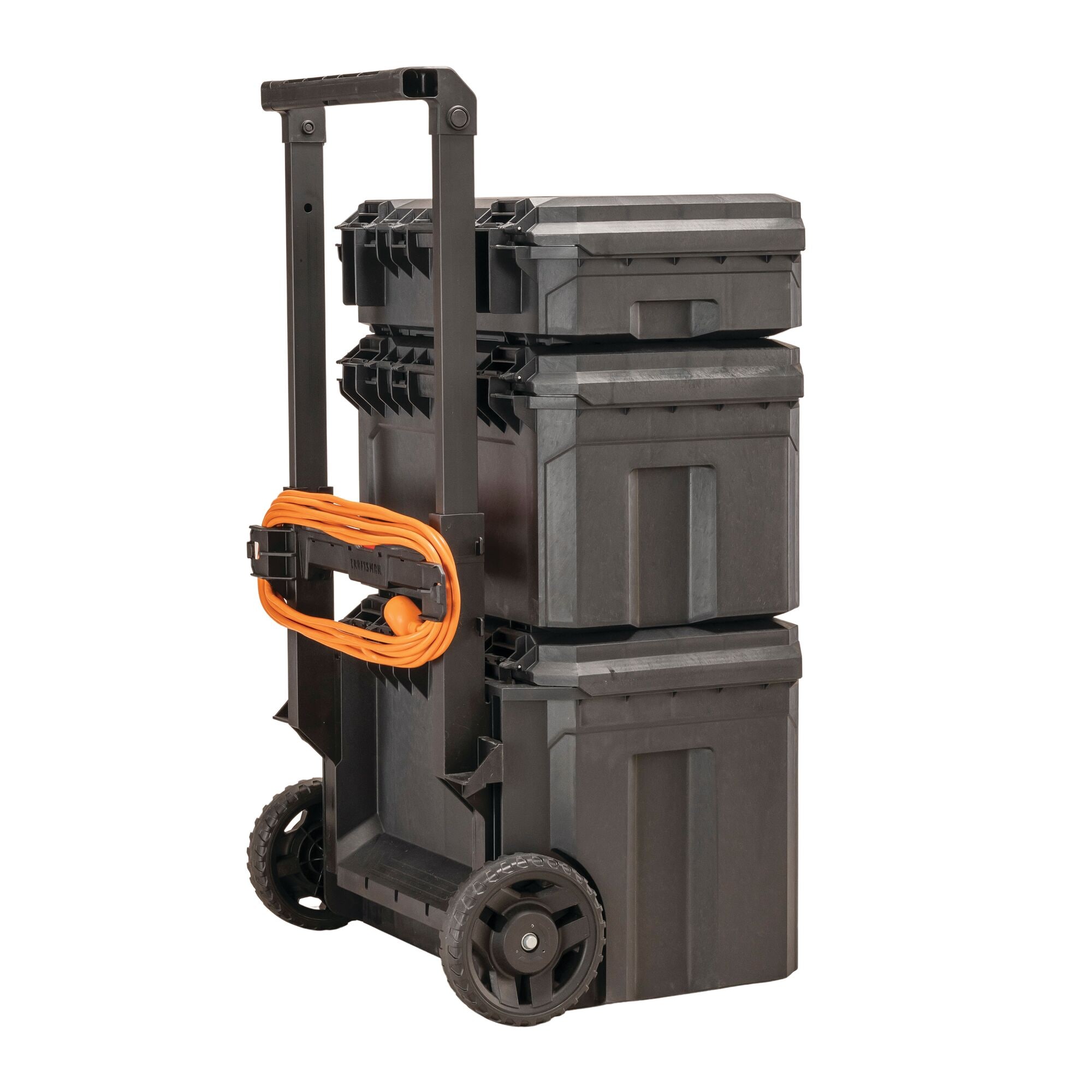 Caja de herramientas rodante de espuma estructural negra CRAFTSMAN TRADESTACK de 22.5 pulgadas de ancho x 23.625 pulgadas de alto x 18 pulgadas de profundidad CMST21445