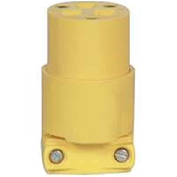 Serverusa 4227-BOX Conector Nema 6-15 de Vinilo Amarillo, 4227PK - SE425018