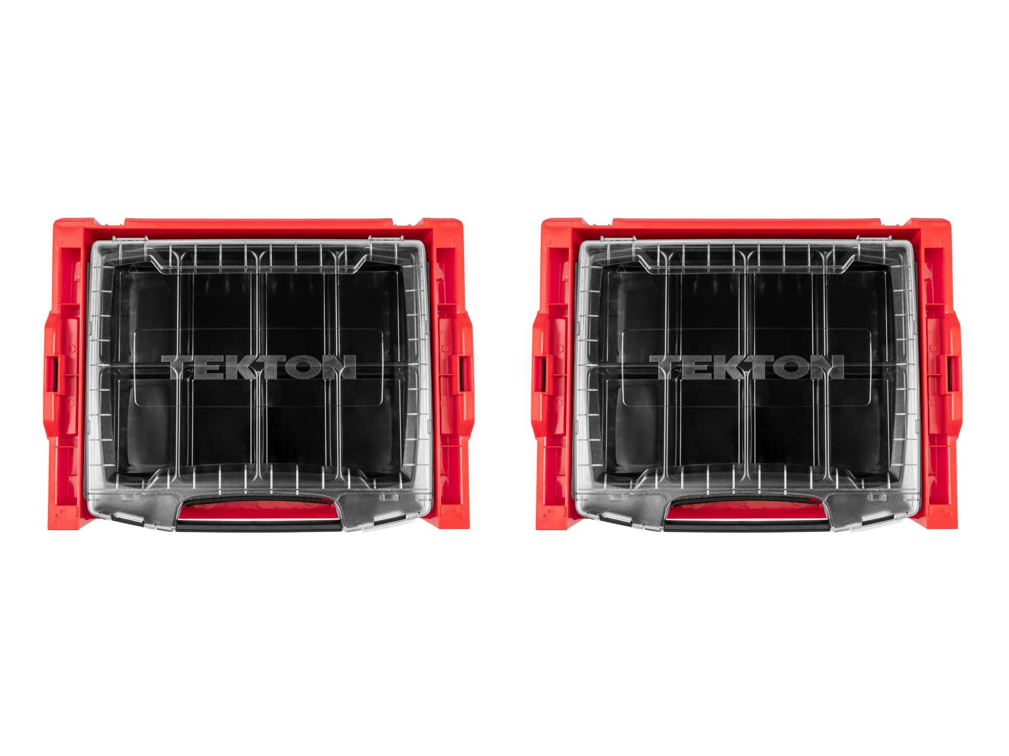 Caja de herramientas portátil rodante de plástico rojo con 6 cajones TEKTON L-Boxx de 25.9 pulgadas de ancho x 32.1 pulgadas de alto x 19.4 pulgadas de profundidad