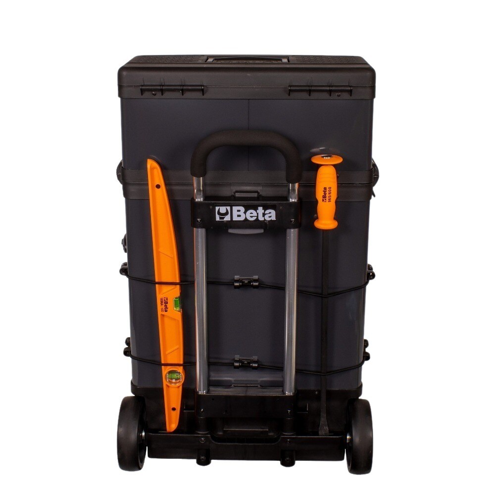 Caja de herramientas de metal gris con ruedas y 3 cajones Beta C41H de 19.49 pulgadas de ancho x 36.22 pulgadas de alto x 13.19 pulgadas de profundidad