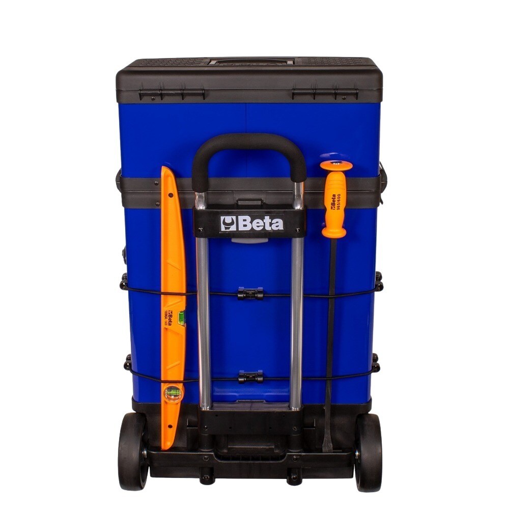 Caja de herramientas metálica rodante azul con 3 cajones de 19.49 pulgadas de ancho x 36.22 pulgadas de alto x 13.19 pulgadas de profundidad Beta C41H 041000006