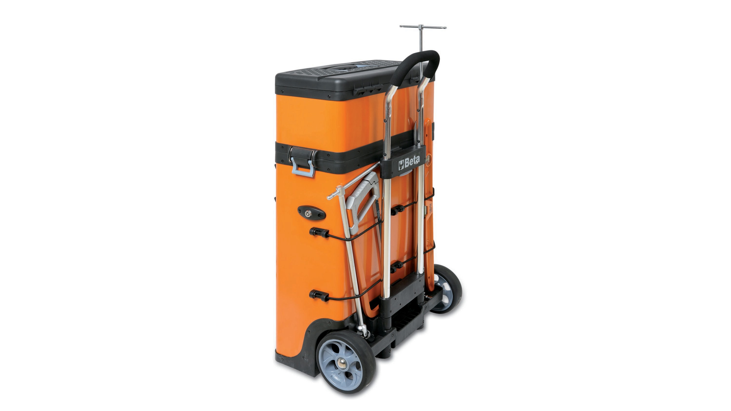 Caja de herramientas rodante de metal naranja con 3 cajones, tamaño 19.49 pulgadas de ancho x 36.22 pulgadas de alto x 13.19 pulgadas de profundidad Beta C41H