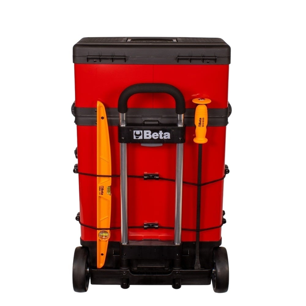 Caja de herramientas rodante de metal rojo de 3 cajones Beta C41H de 19.49 pulgadas de ancho x 36.22 pulgadas de alto x 13.19 pulgadas de profundidad 041000008