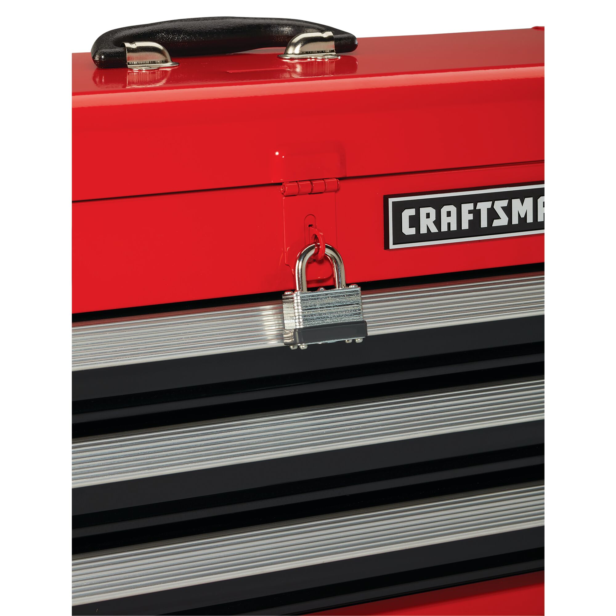 Caja de herramientas de acero rojo portátil CRAFTSMAN de 20.5 pulgadas de ancho x 12 pulgadas de alto x 8.5 pulgadas de profundidad con 3 cajones CMST98245RB