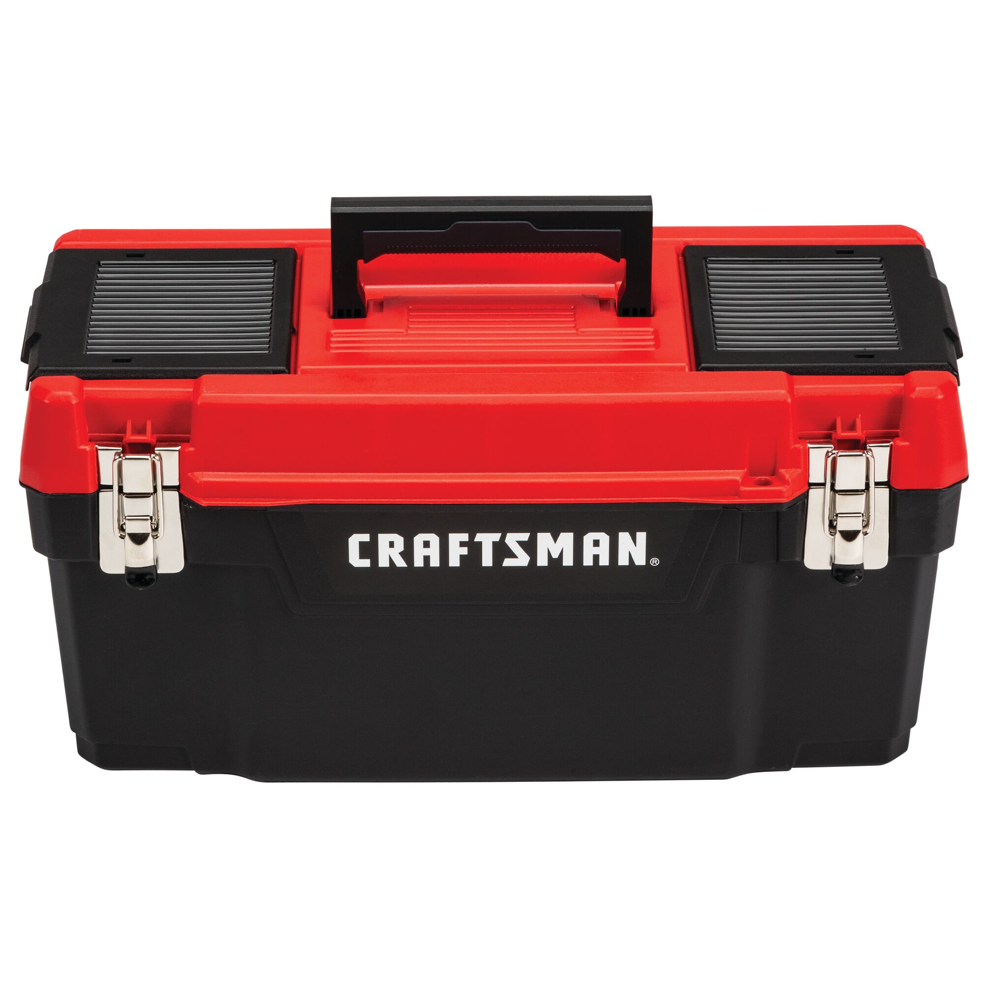 Caja de herramientas de plástico negro CRAFTSMAN 19.27 pulgadas de ancho x 9.75 pulgadas de alto x 9.8 pulgadas de profundidad CMST20901