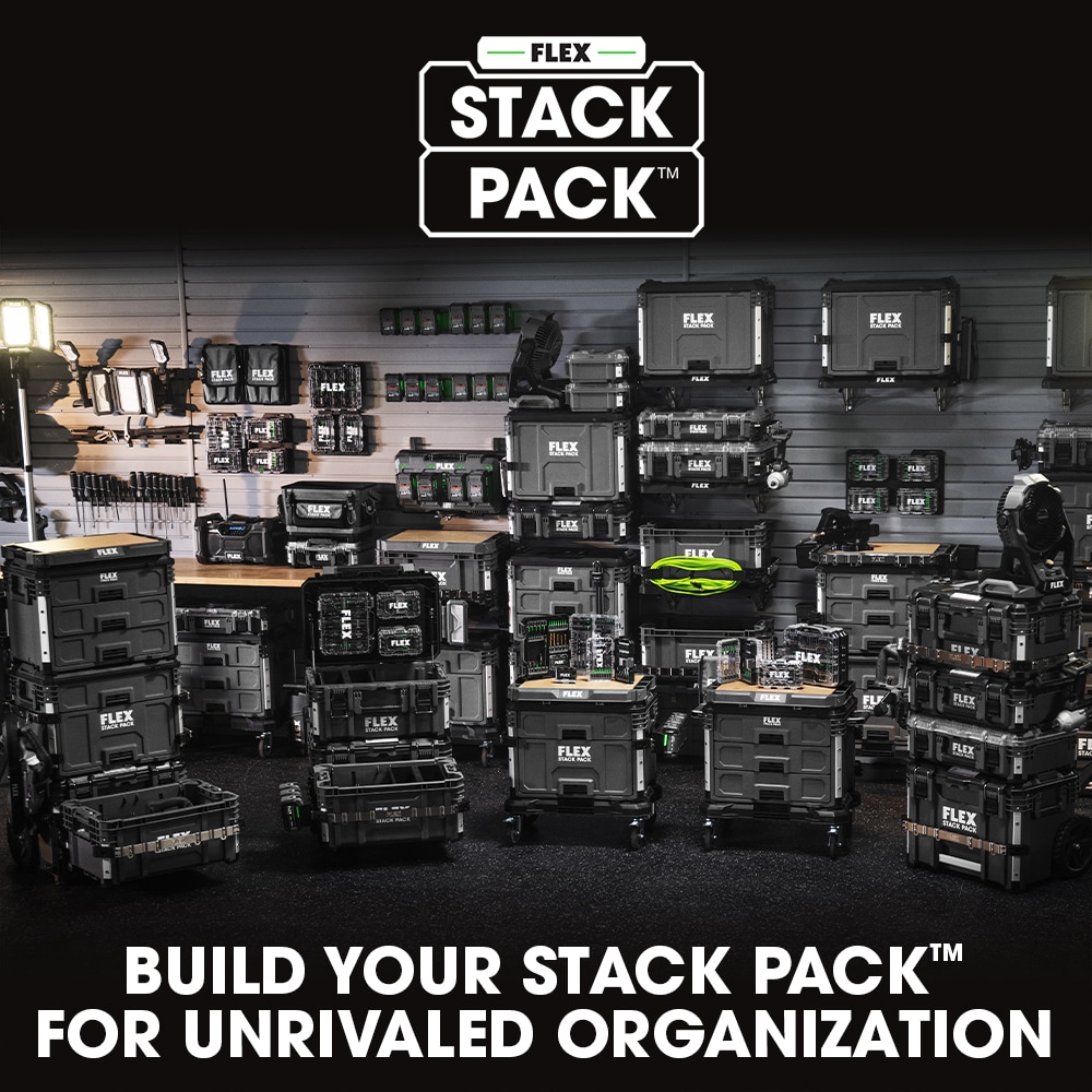 Caja de herramientas de polipropileno gris FLEX STACK PACK de 15.6 pulgadas de ancho x 8 pulgadas de alto x 22 pulgadas de profundidad FS1303