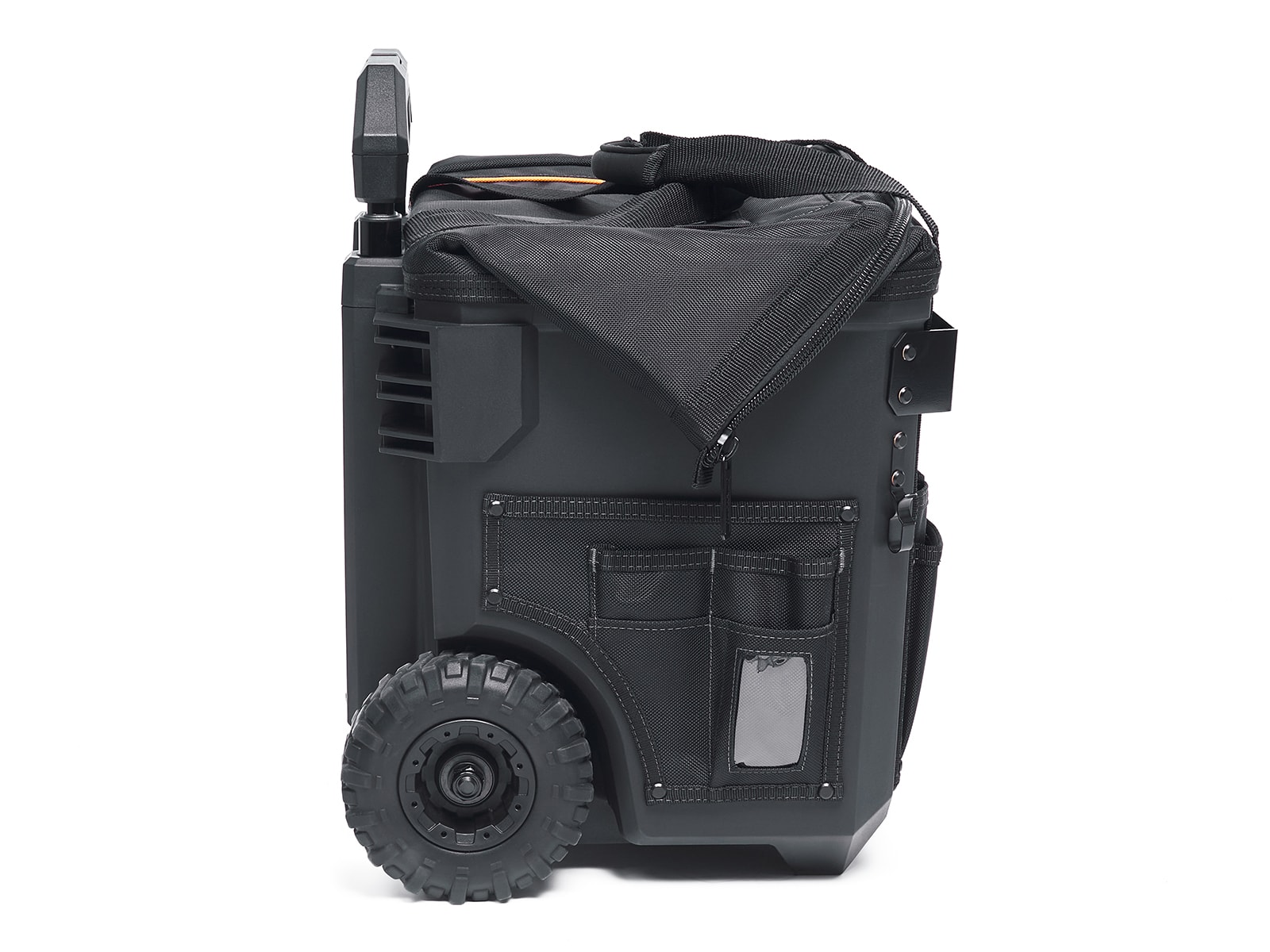 Bolsa de herramientas rodante con cremallera TOUGHBUILT Massive Mouth Hard Bottom XL de poliéster negro de 18 pulgadas de ancho x 14.5 pulgadas de profundidad x 19.5 pulgadas de largo TBL-CT-61-18