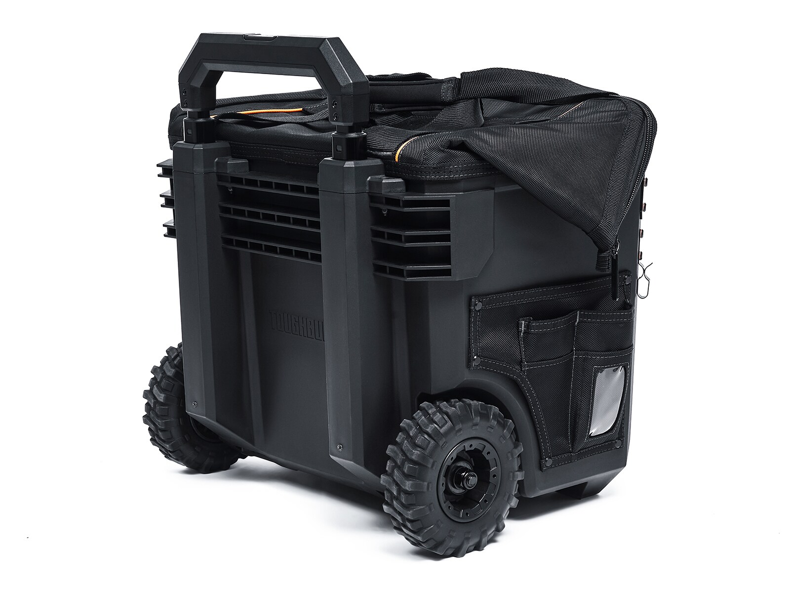 Bolsa de herramientas rodante con cremallera TOUGHBUILT Massive Mouth Hard Bottom XL de poliéster negro de 18 pulgadas de ancho x 14.5 pulgadas de profundidad x 19.5 pulgadas de largo TBL-CT-61-18