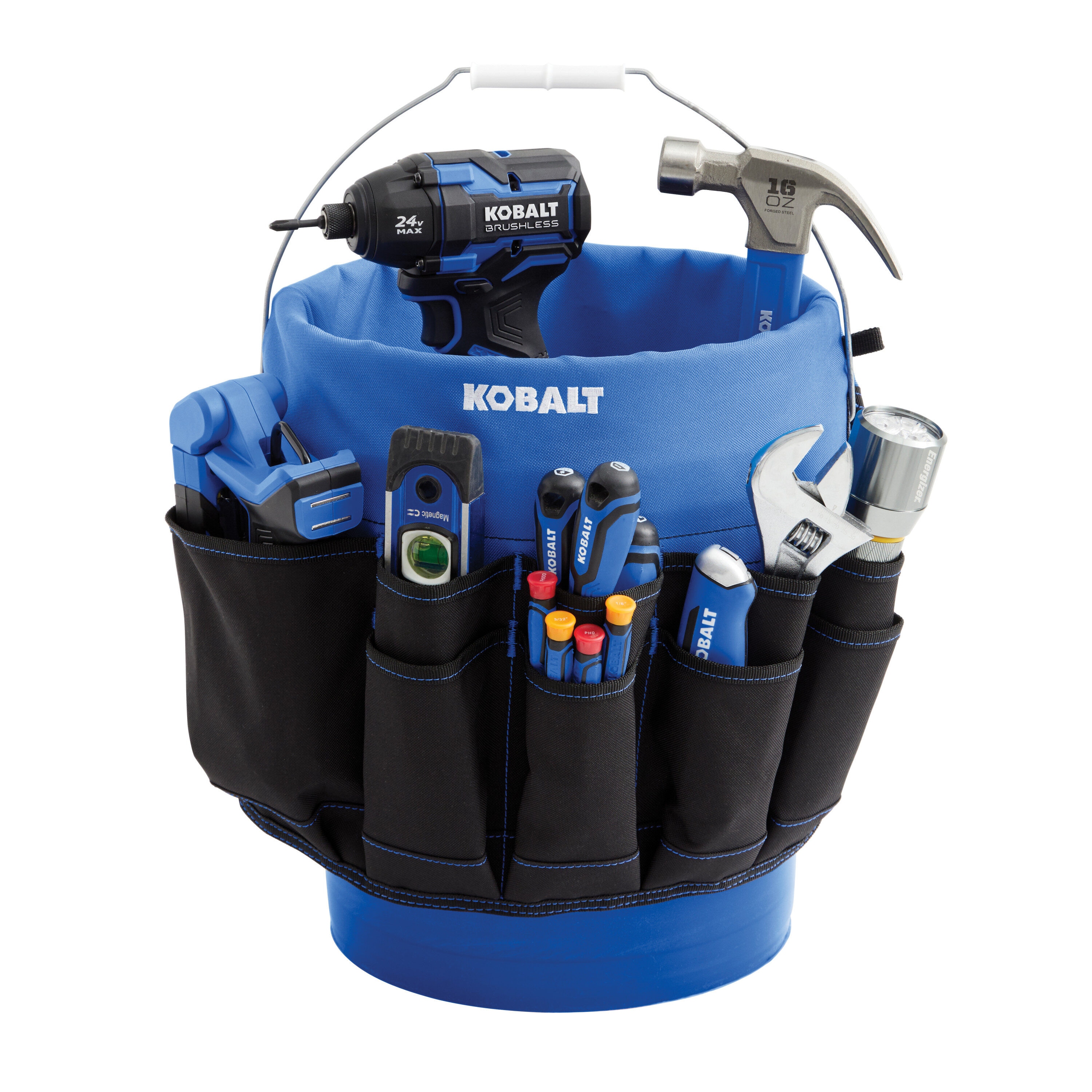 Organizador de cubeta de 5 galones de poliéster azul Kobalt 18 pulg. de ancho x 12 pulg. de largo KB-85