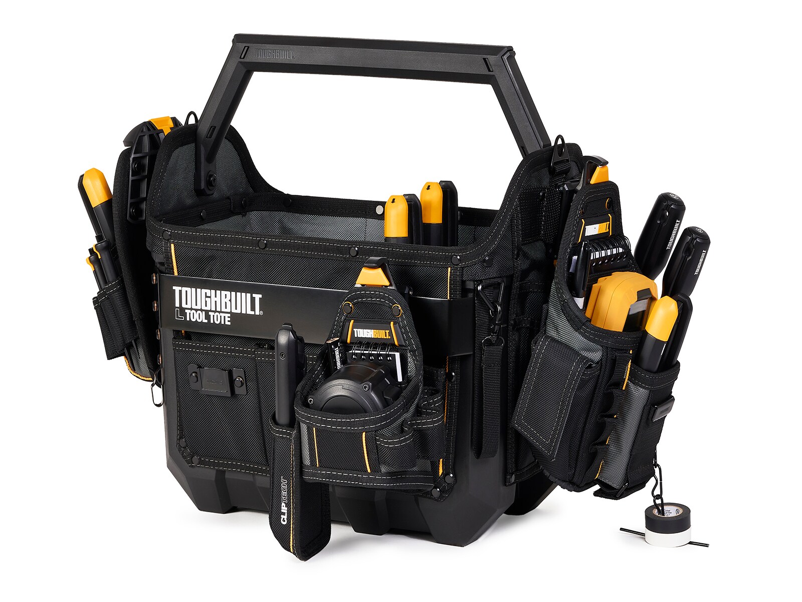 Bolso de herramientas TOUGHBUILT grande de poliéster negro de 16 pulgadas de ancho x 11.02 pulgadas de profundidad x 13.78 pulgadas de largo TBL-CT-82-16