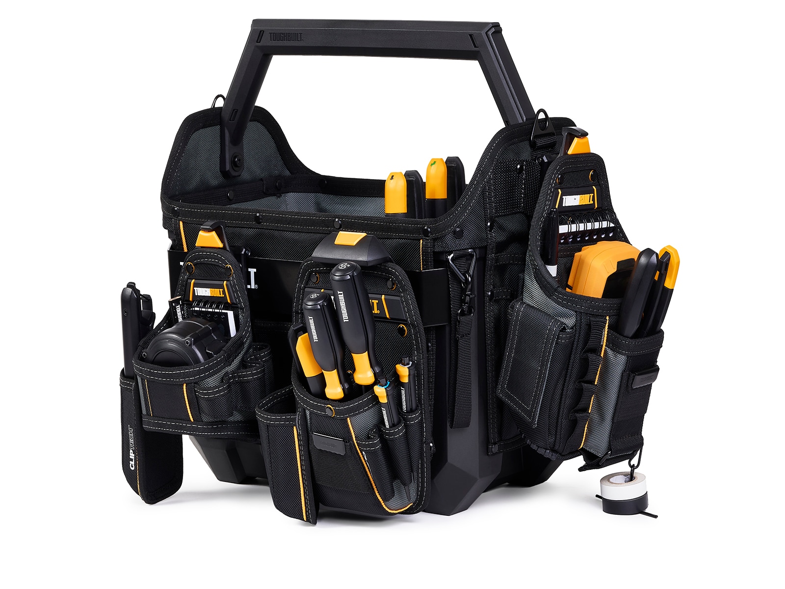 Bolso de herramientas TOUGHBUILT grande de poliéster negro de 16 pulgadas de ancho x 11.02 pulgadas de profundidad x 13.78 pulgadas de largo TBL-CT-82-16