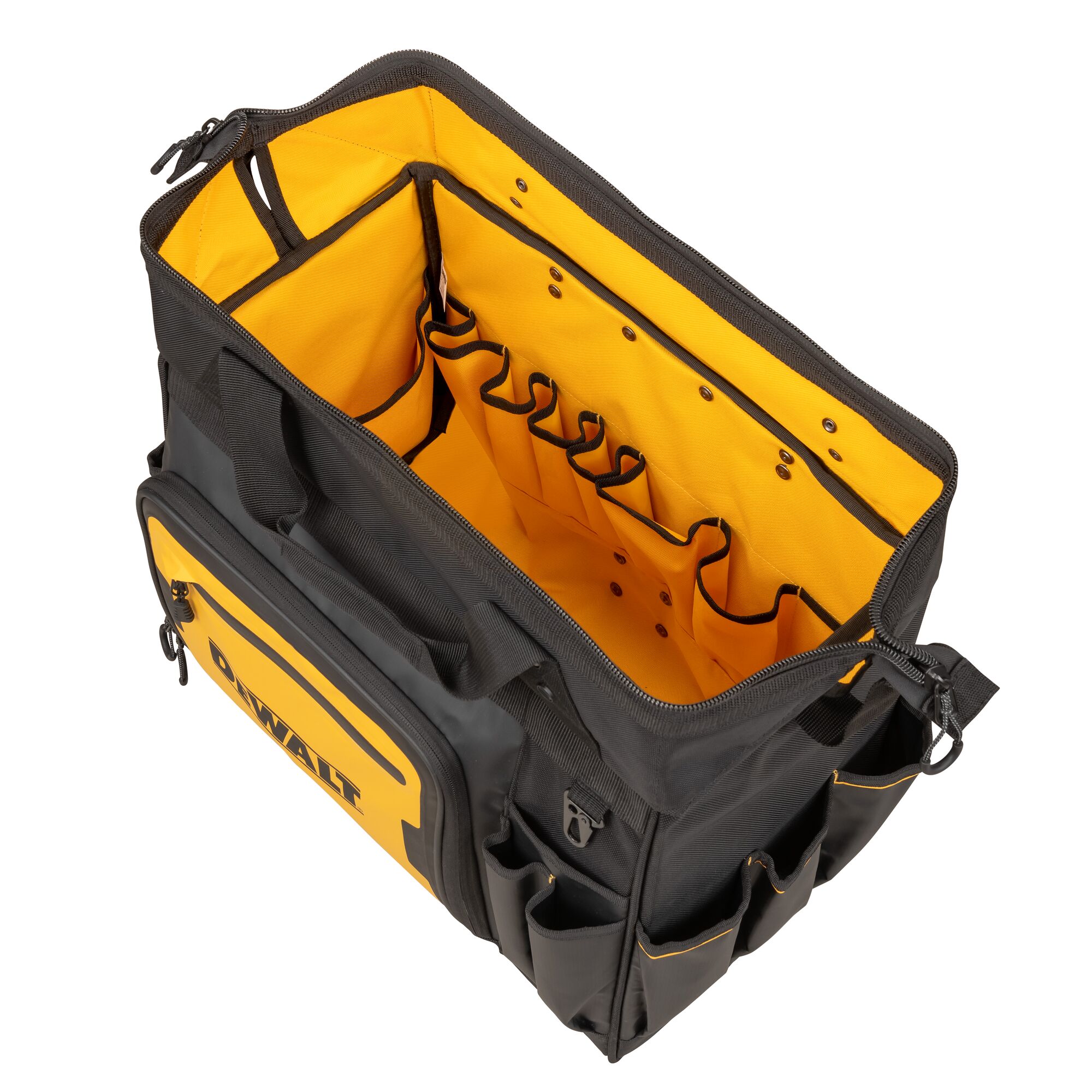 Rollo de herramientas con ruedas con cierre, DEWALT negro y amarillo de poliéster 12.125 pulgadas de ancho x 18.25 pulgadas de profundidad x 19.25 pulgadas de largo DWST560107