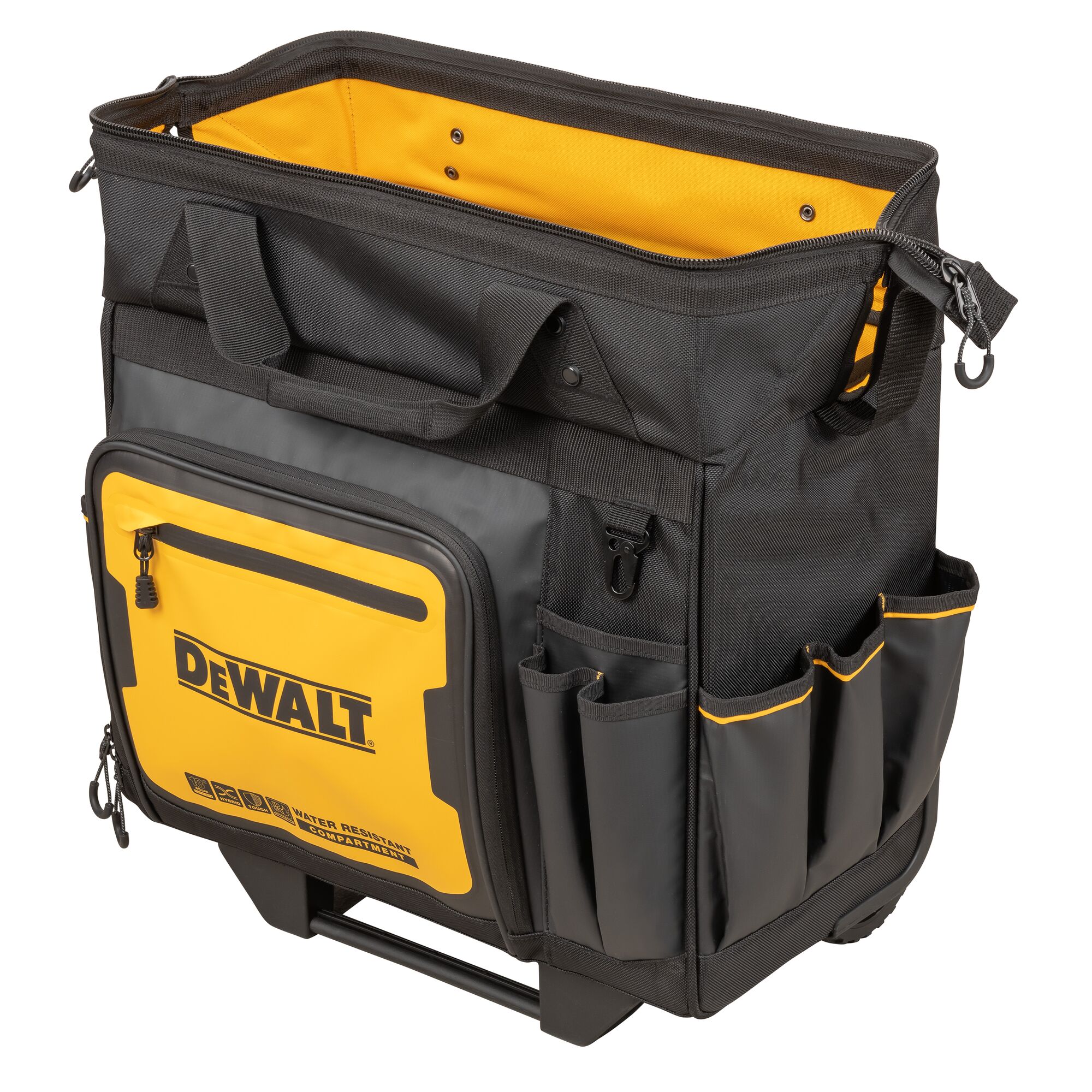 Rollo de herramientas con ruedas con cierre, DEWALT negro y amarillo de poliéster 12.125 pulgadas de ancho x 18.25 pulgadas de profundidad x 19.25 pulgadas de largo DWST560107