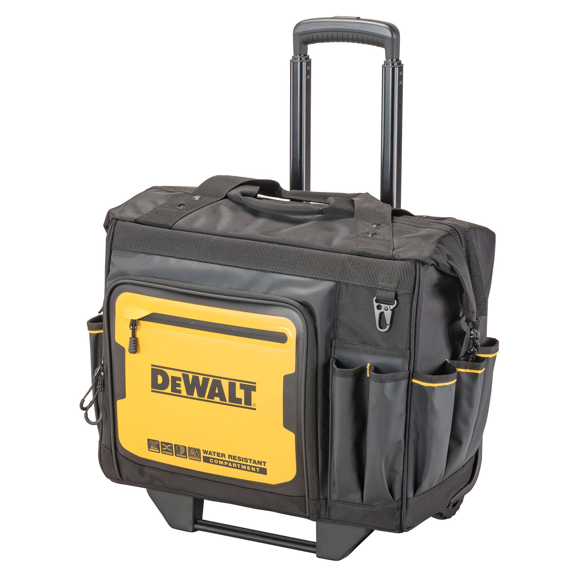 Rollo de herramientas con ruedas con cierre, DEWALT negro y amarillo de poliéster 12.125 pulgadas de ancho x 18.25 pulgadas de profundidad x 19.25 pulgadas de largo DWST560107