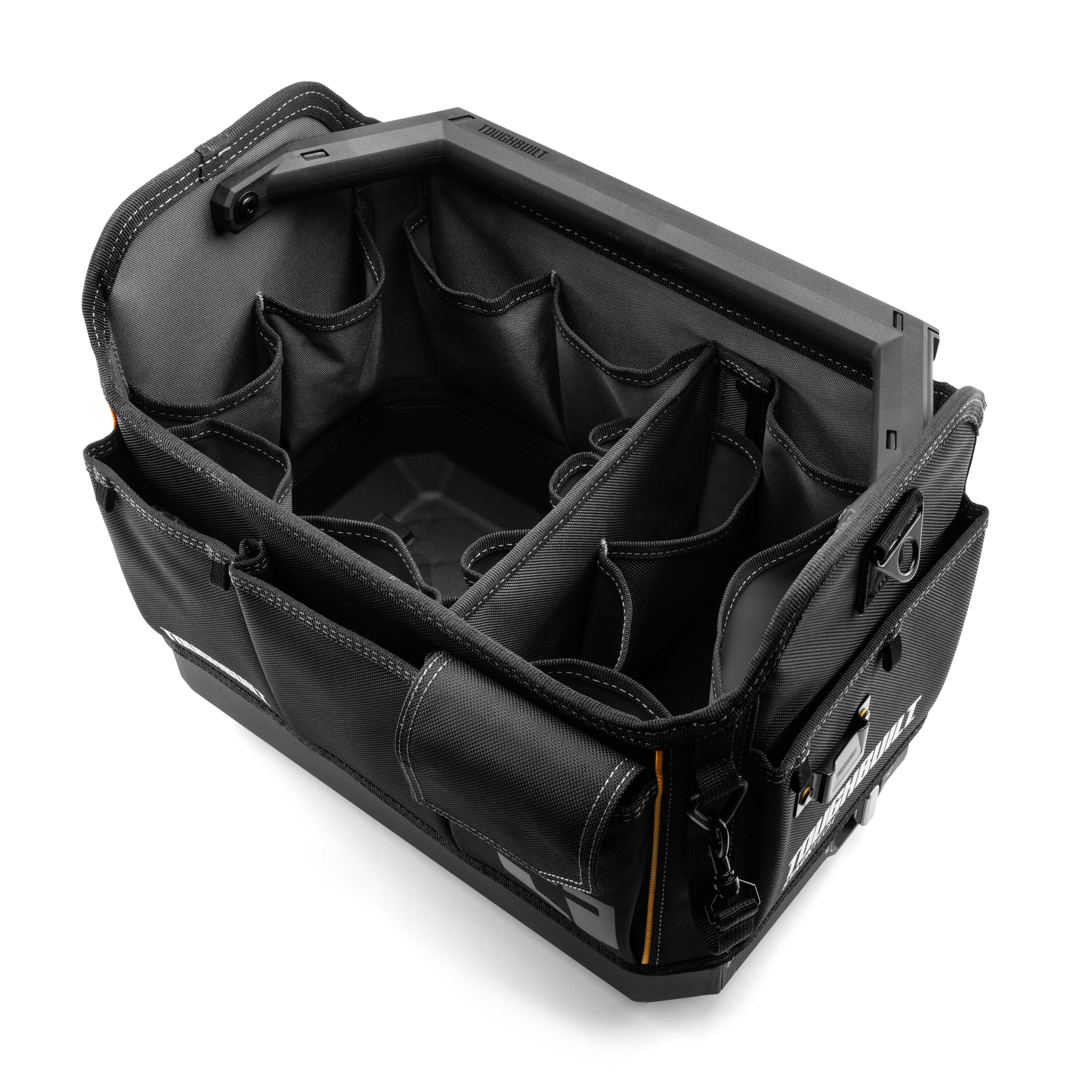 Tote para herramientas TOUGHBUILT STACKTECH de poliéster negro de 18 pulgadas de ancho x 12 pulgadas de profundidad x 14.8 pulgadas de largo TB-B1-S-80C