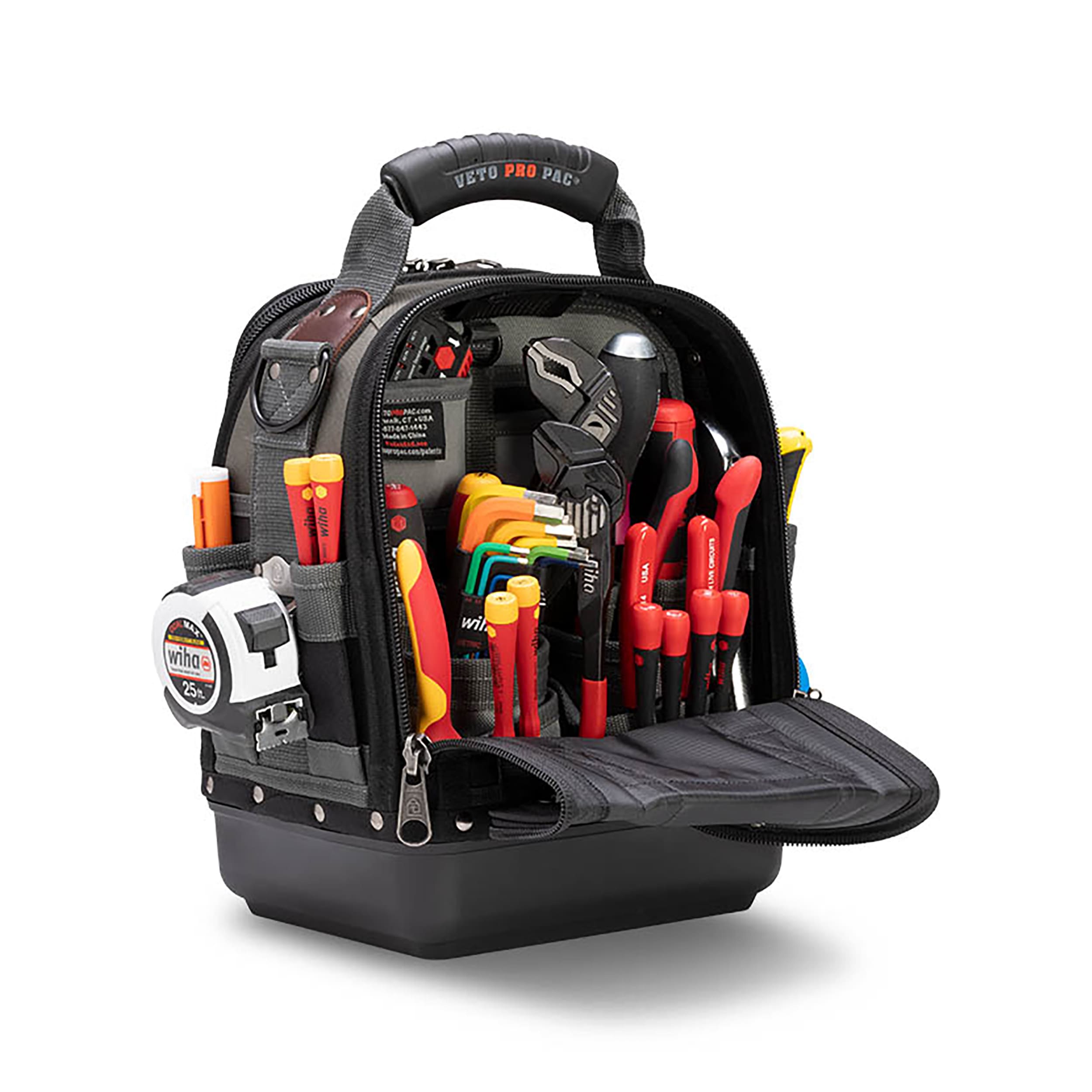 Bolsa de herramientas con cierre original de nylon Veto Pro Pac 12 pulgadas de ancho x 8.5 pulgadas de profundidad x 14 pulgadas de largo VPP10060