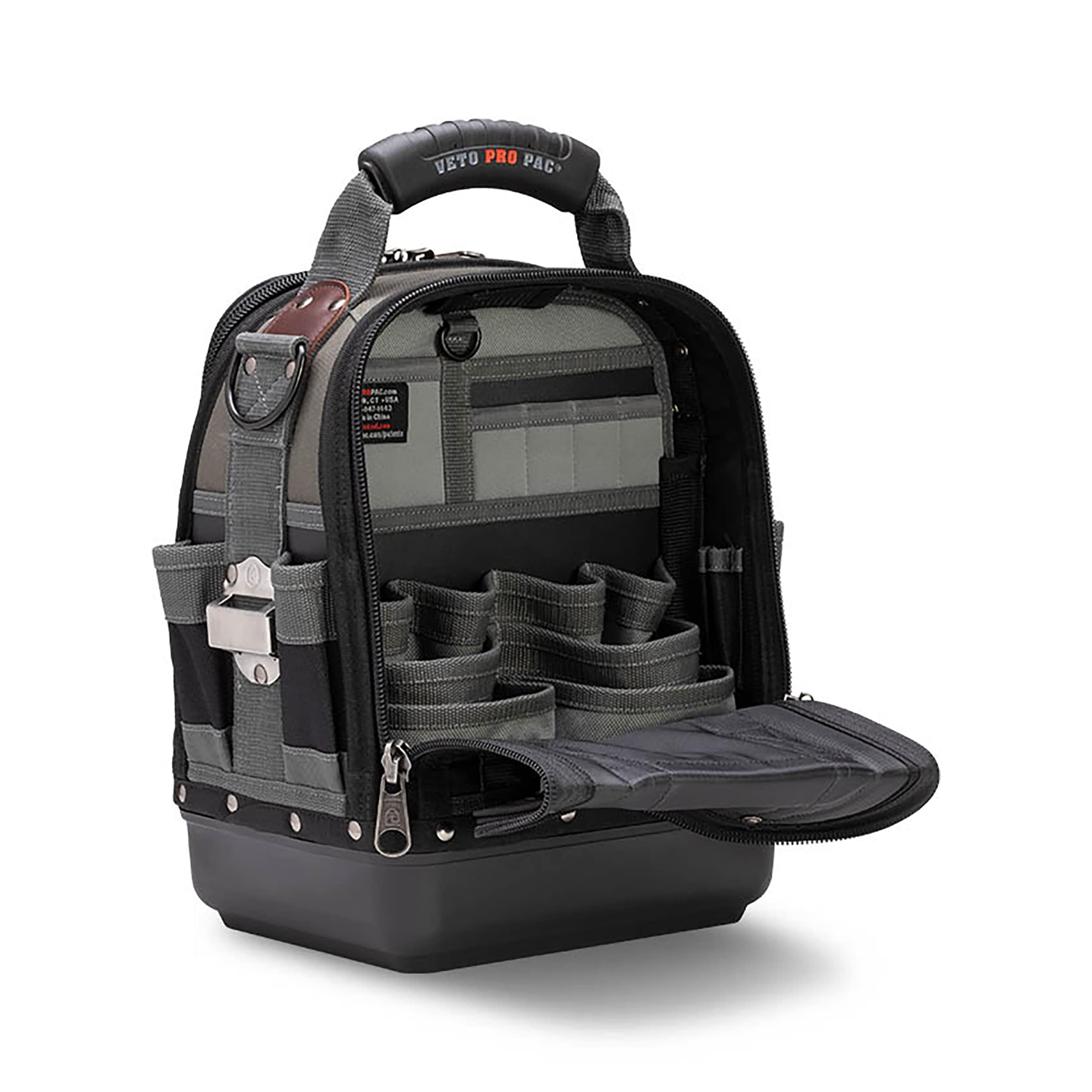 Bolsa de herramientas con cierre original de nylon Veto Pro Pac 12 pulgadas de ancho x 8.5 pulgadas de profundidad x 14 pulgadas de largo VPP10060