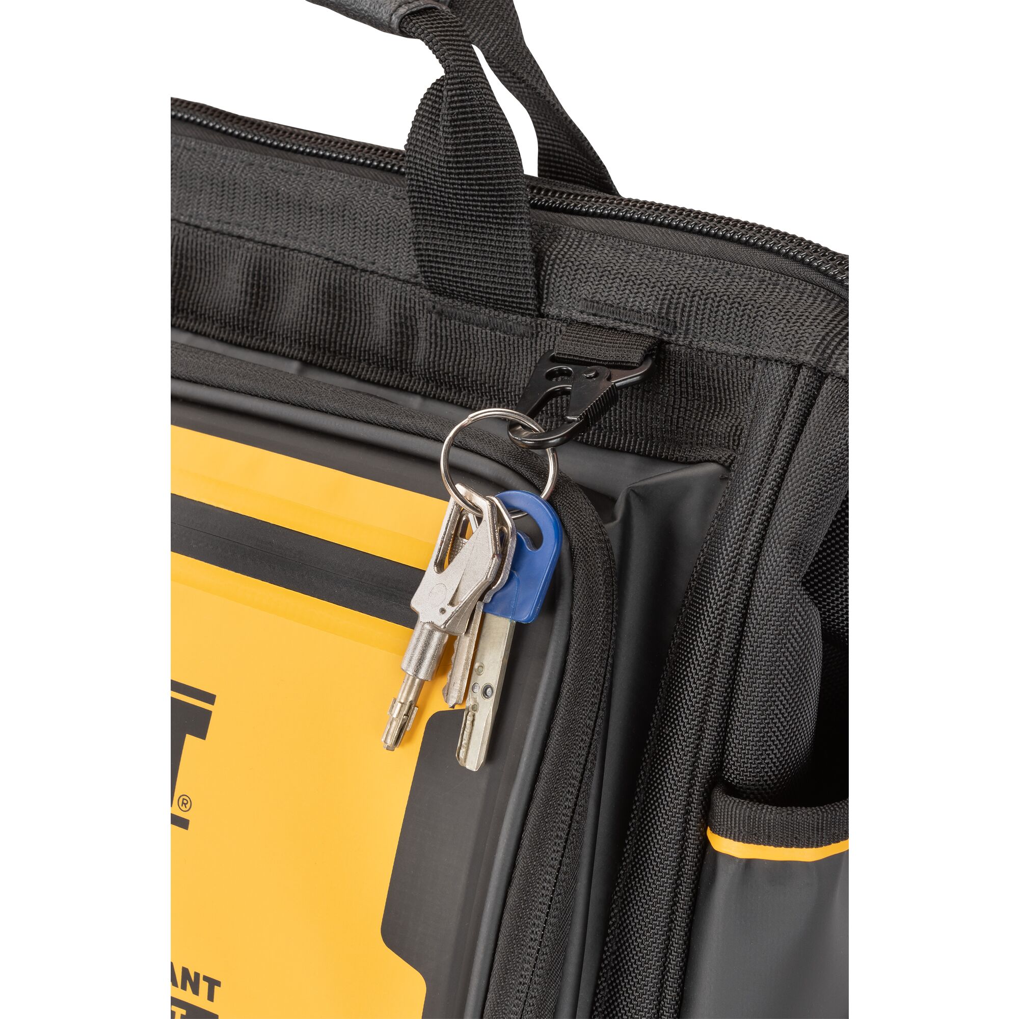 Bolso para herramientas con cierre DEWALT de nylon balístico negro/amarillo 11 pulgadas de ancho x 11.75 pulgadas de profundidad x 16.125 pulgadas de largo DWST560103
