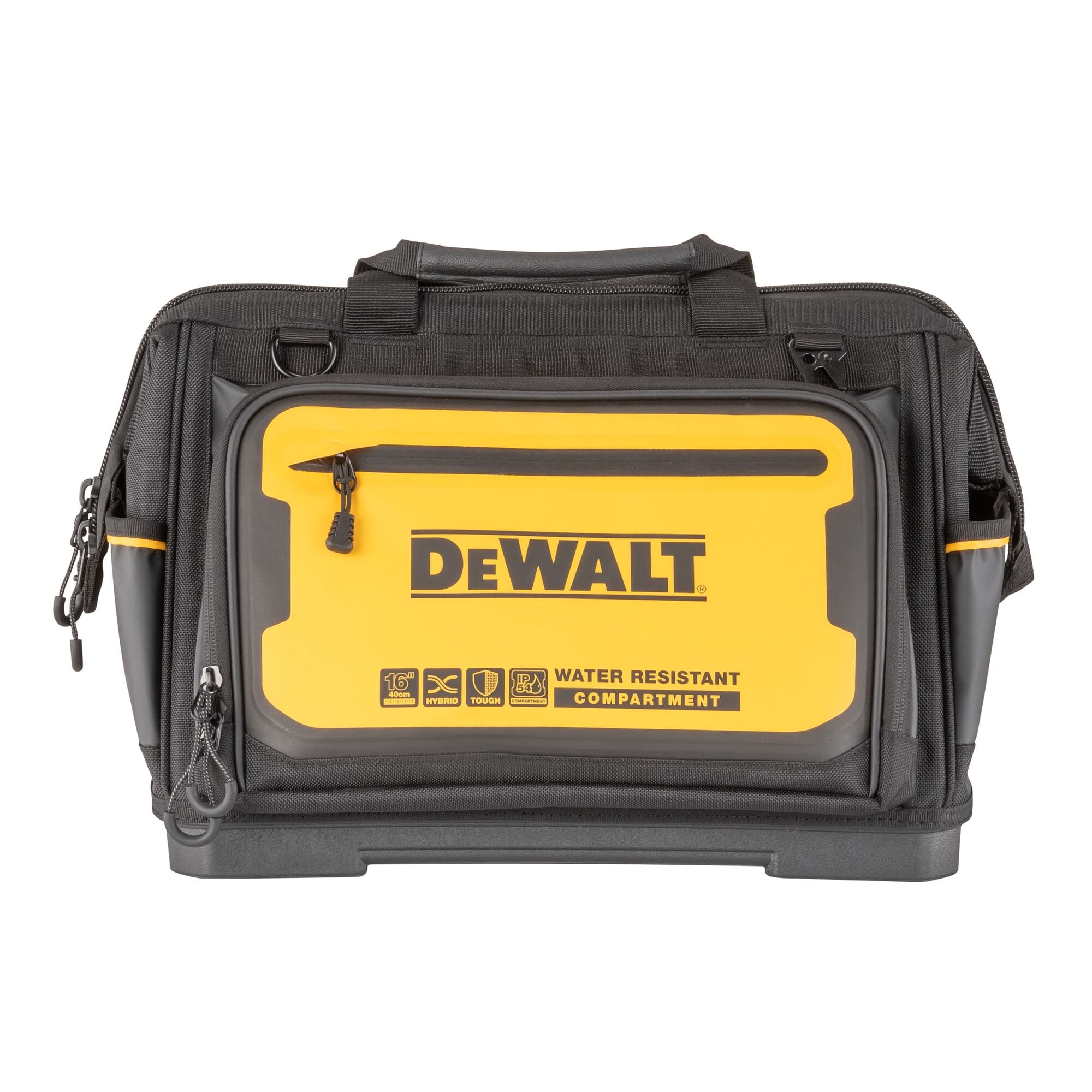Bolso para herramientas con cierre DEWALT de nylon balístico negro/amarillo 11 pulgadas de ancho x 11.75 pulgadas de profundidad x 16.125 pulgadas de largo DWST560103